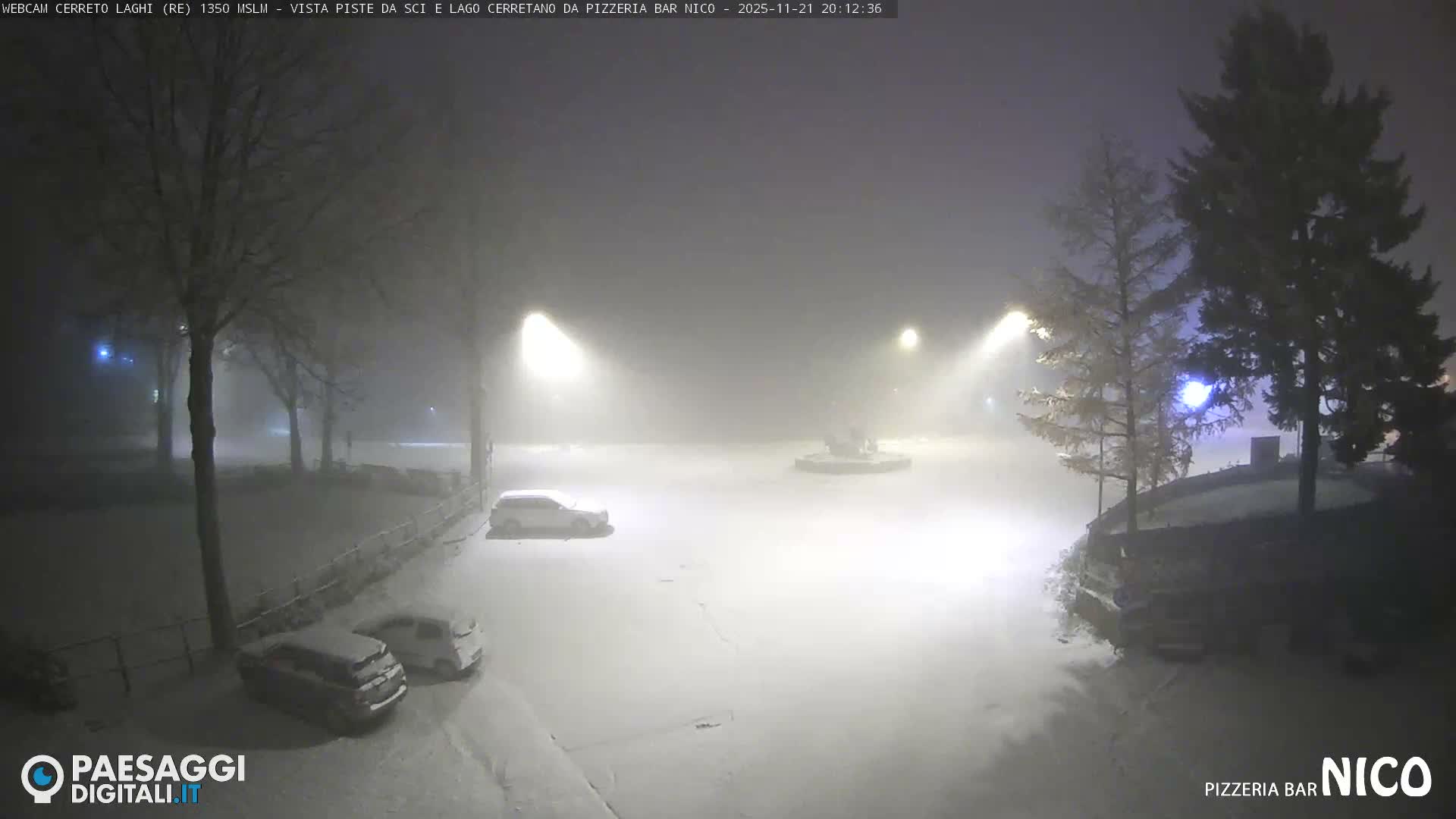 Cerreto Laghi Lake Ski Slopes & Lake's Square Live Cam  - Reggio Emilia, Emilia-Romagna, Italy