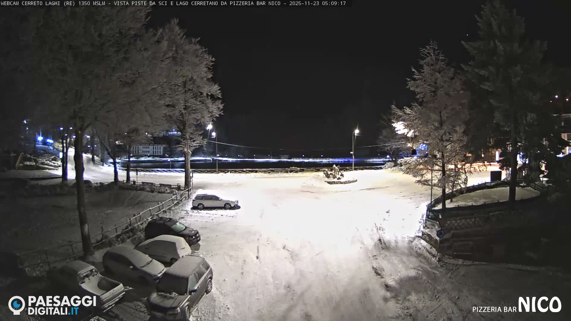 Cerreto Laghi Lake Ski Slopes & Lake's Square Live Cam  - Reggio Emilia, Emilia-Romagna, Italy