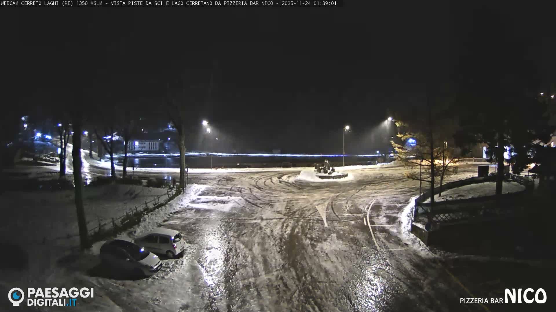 Cerreto Laghi Lake Ski Slopes & Lake's Square Live Cam  - Reggio Emilia, Emilia-Romagna, Italy