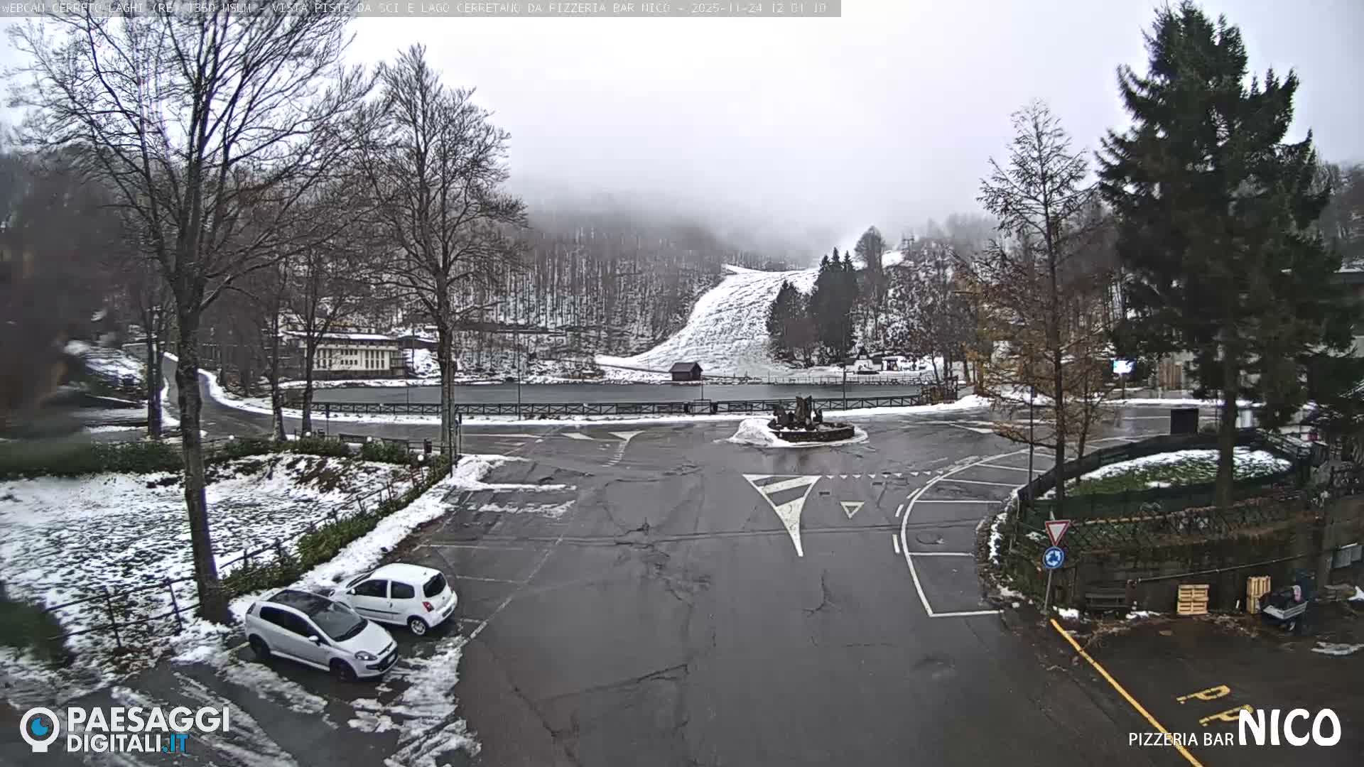 Cerreto Laghi Lake Ski Slopes & Lake's Square Live Cam  - Reggio Emilia, Emilia-Romagna, Italy