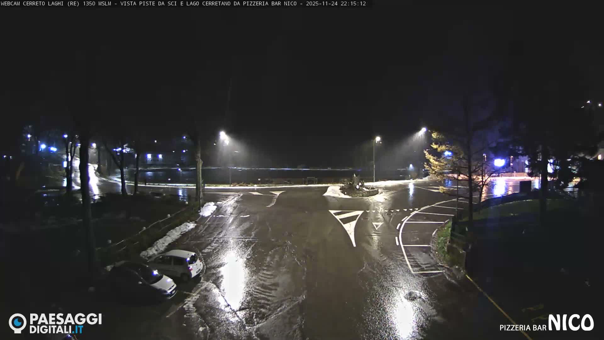 Cerreto Laghi Lake Ski Slopes & Lake's Square Live Cam  - Reggio Emilia, Emilia-Romagna, Italy