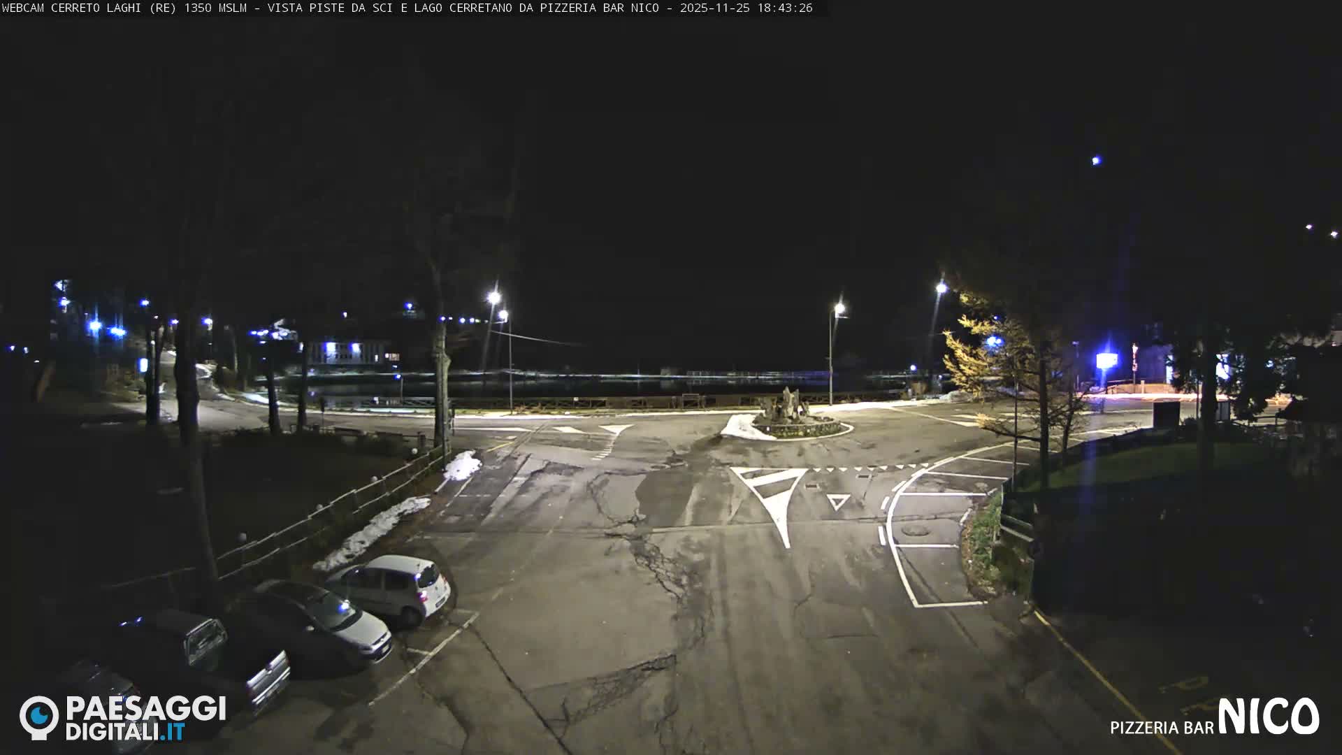 Cerreto Laghi Lake Ski Slopes & Lake's Square Live Cam  - Reggio Emilia, Emilia-Romagna, Italy