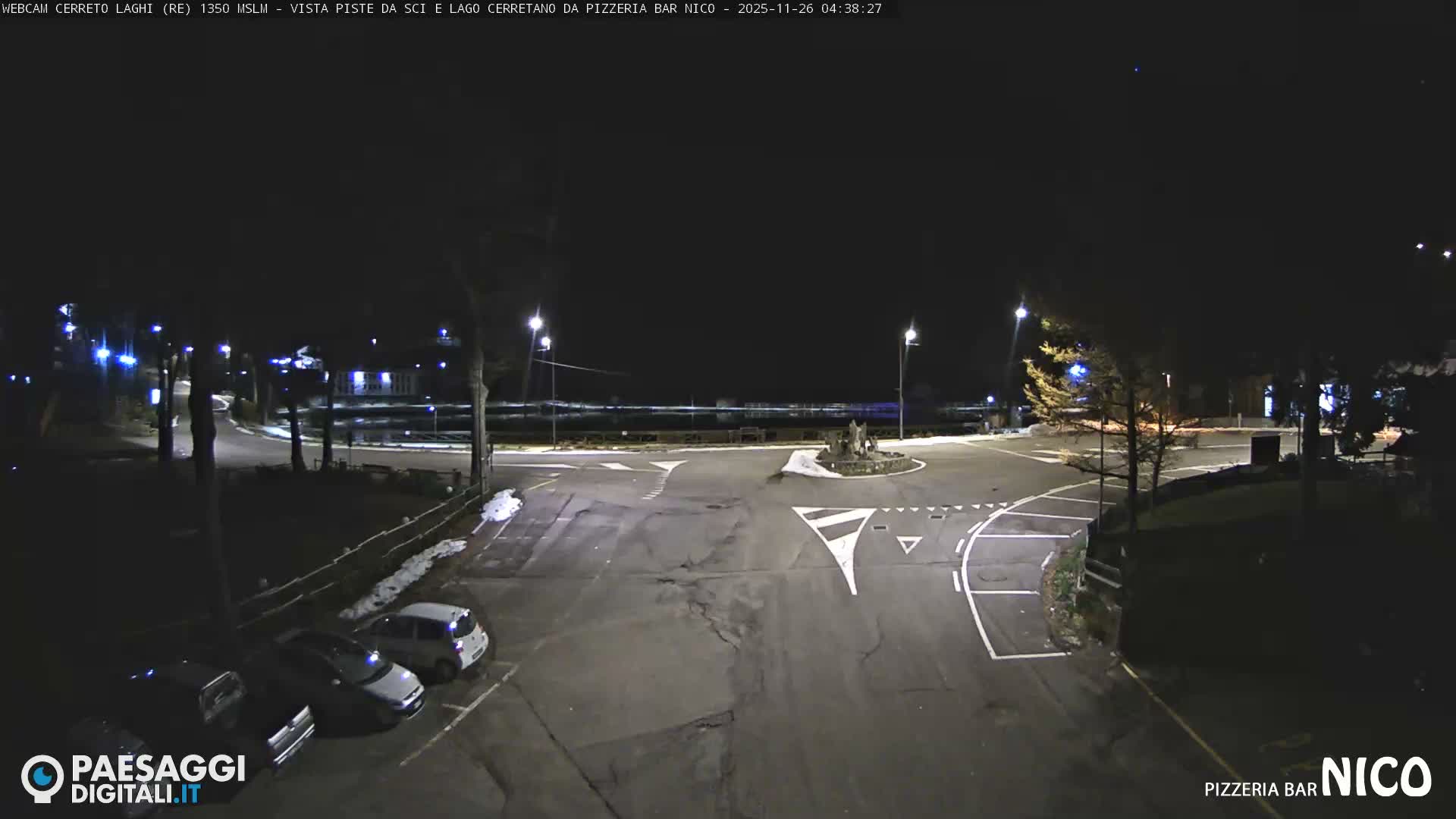 Cerreto Laghi Lake Ski Slopes & Lake's Square Live Cam  - Reggio Emilia, Emilia-Romagna, Italy