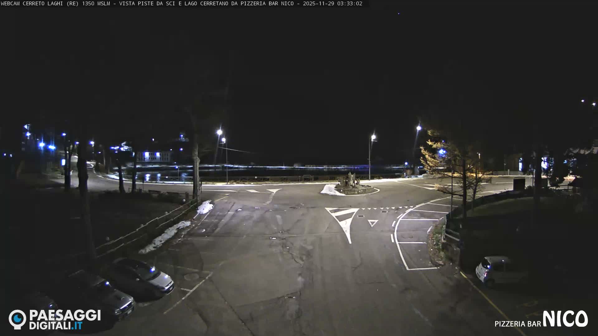 Cerreto Laghi Lake Ski Slopes & Lake's Square Live Cam  - Reggio Emilia, Emilia-Romagna, Italy