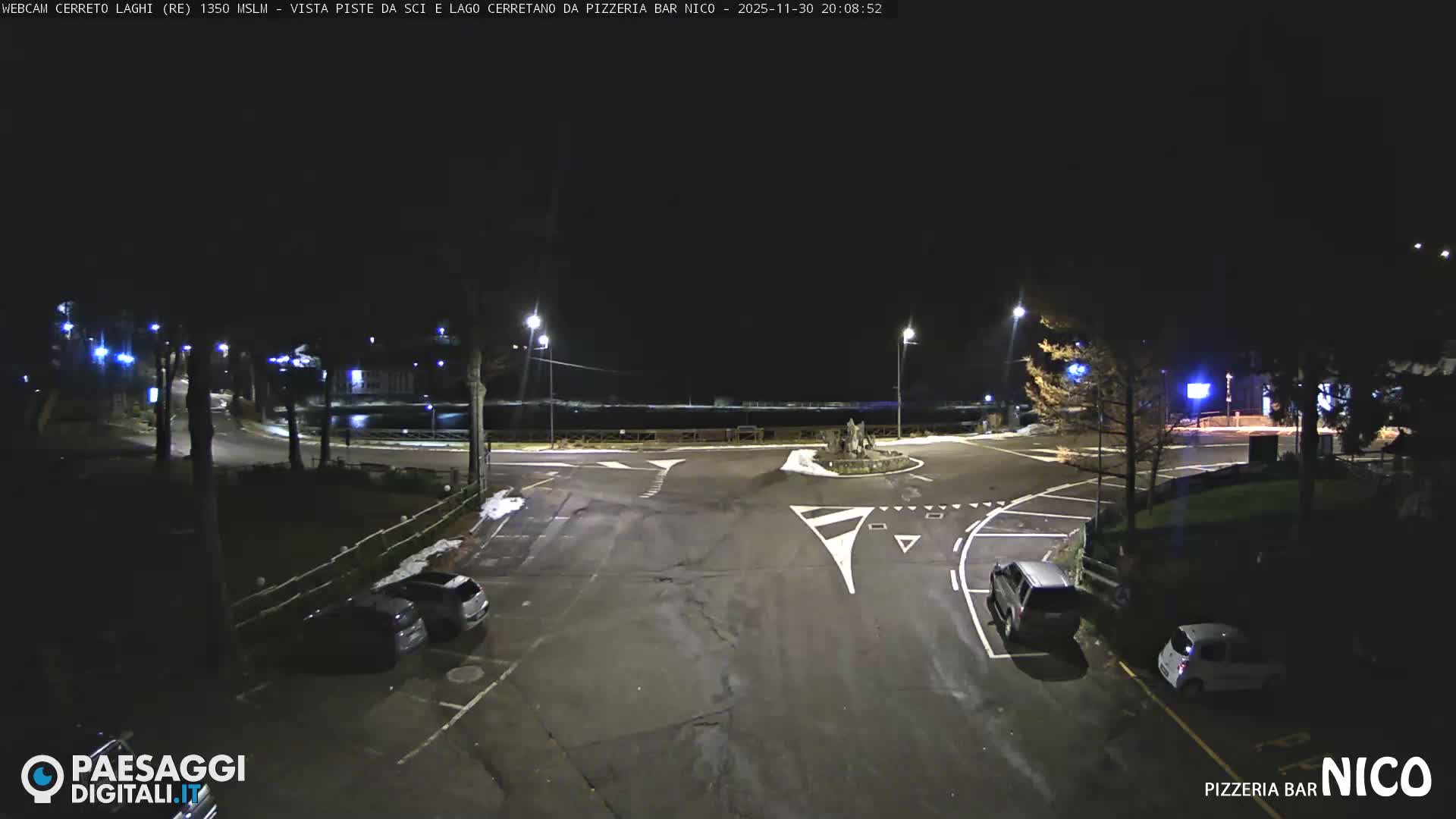 Cerreto Laghi Lake Ski Slopes & Lake's Square Live Cam  - Reggio Emilia, Emilia-Romagna, Italy