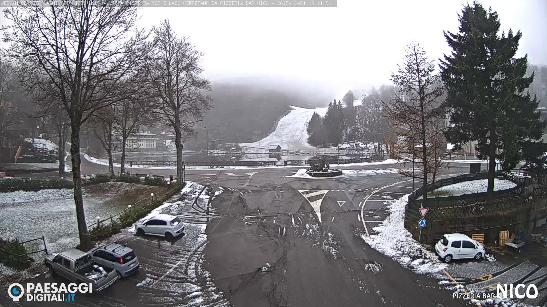Cerreto Laghi Lake Ski Slopes & Lake's Square Live Cam  - Reggio Emilia, Emilia-Romagna, Italy