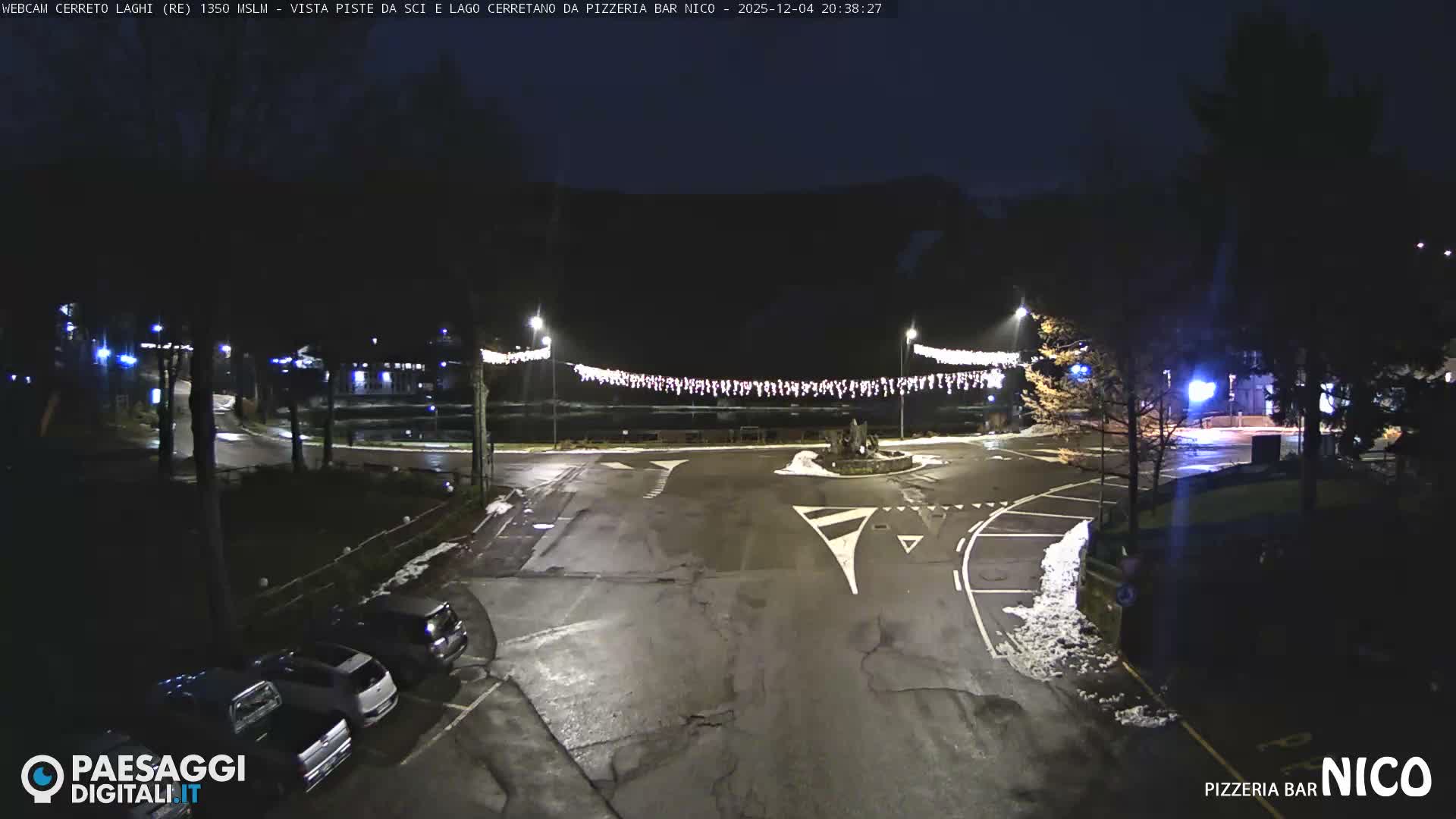 Cerreto Laghi Lake Ski Slopes & Lake's Square Live Cam  - Reggio Emilia, Emilia-Romagna, Italy