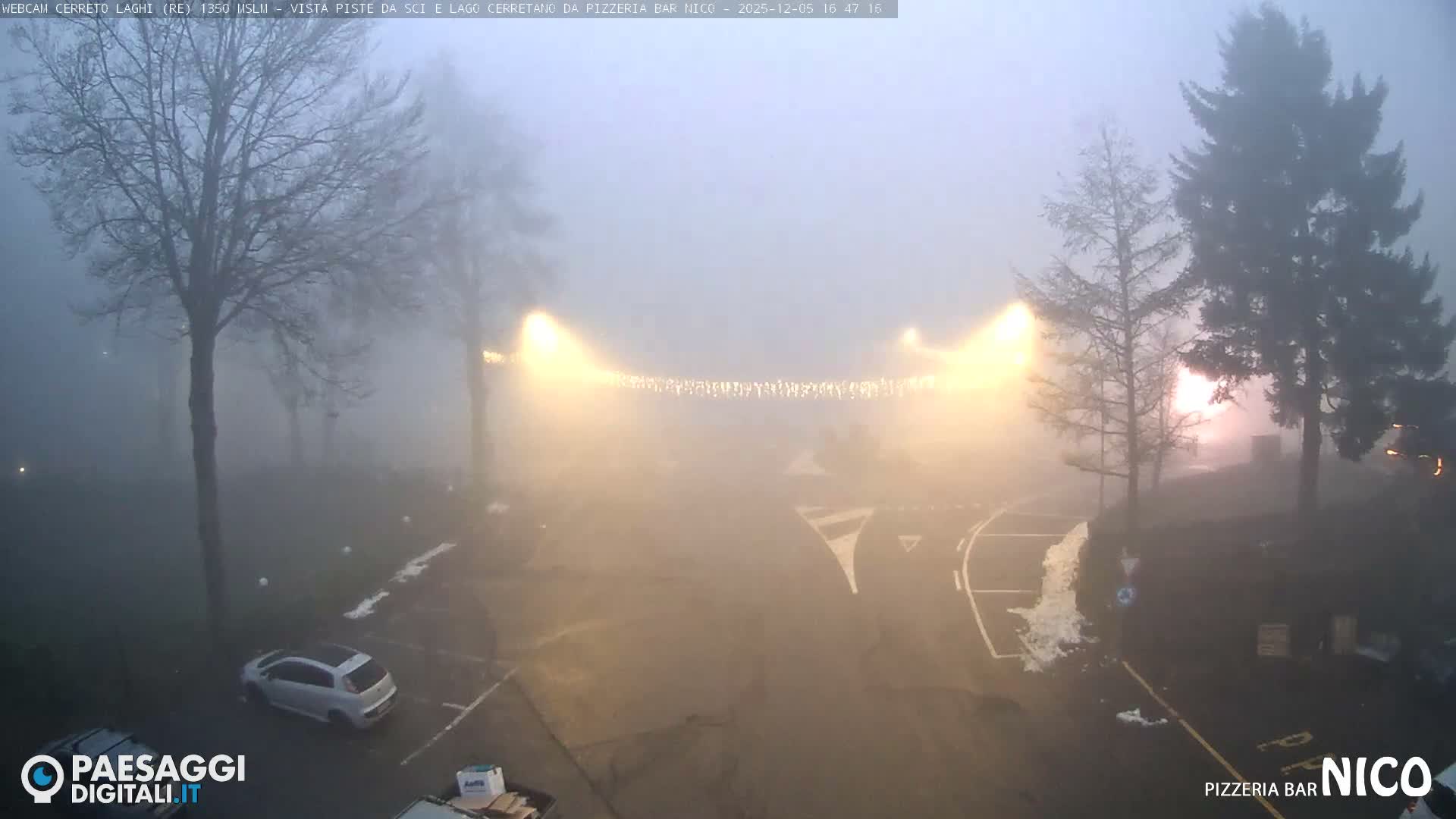 Cerreto Laghi Lake Ski Slopes & Lake's Square Live Cam  - Reggio Emilia, Emilia-Romagna, Italy