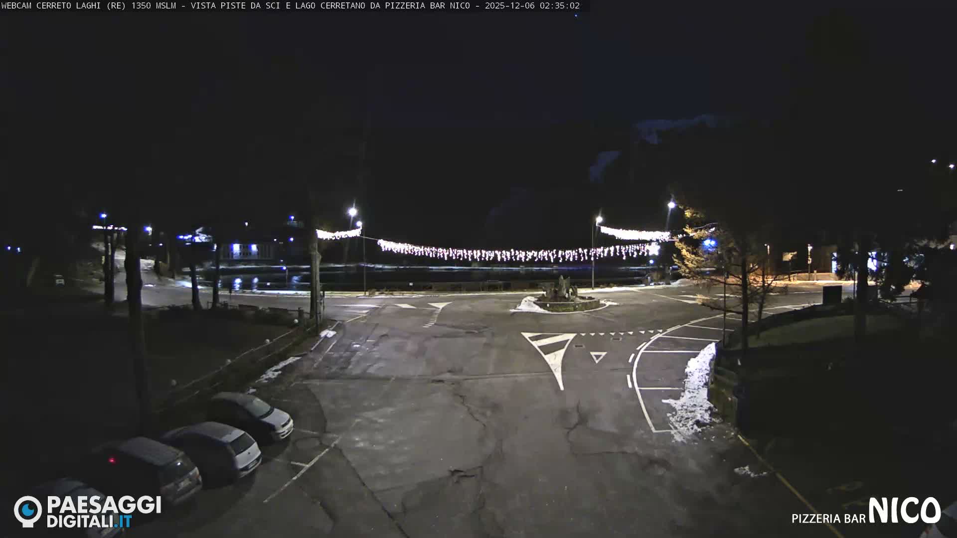 Cerreto Laghi Lake Ski Slopes & Lake's Square Live Cam  - Reggio Emilia, Emilia-Romagna, Italy