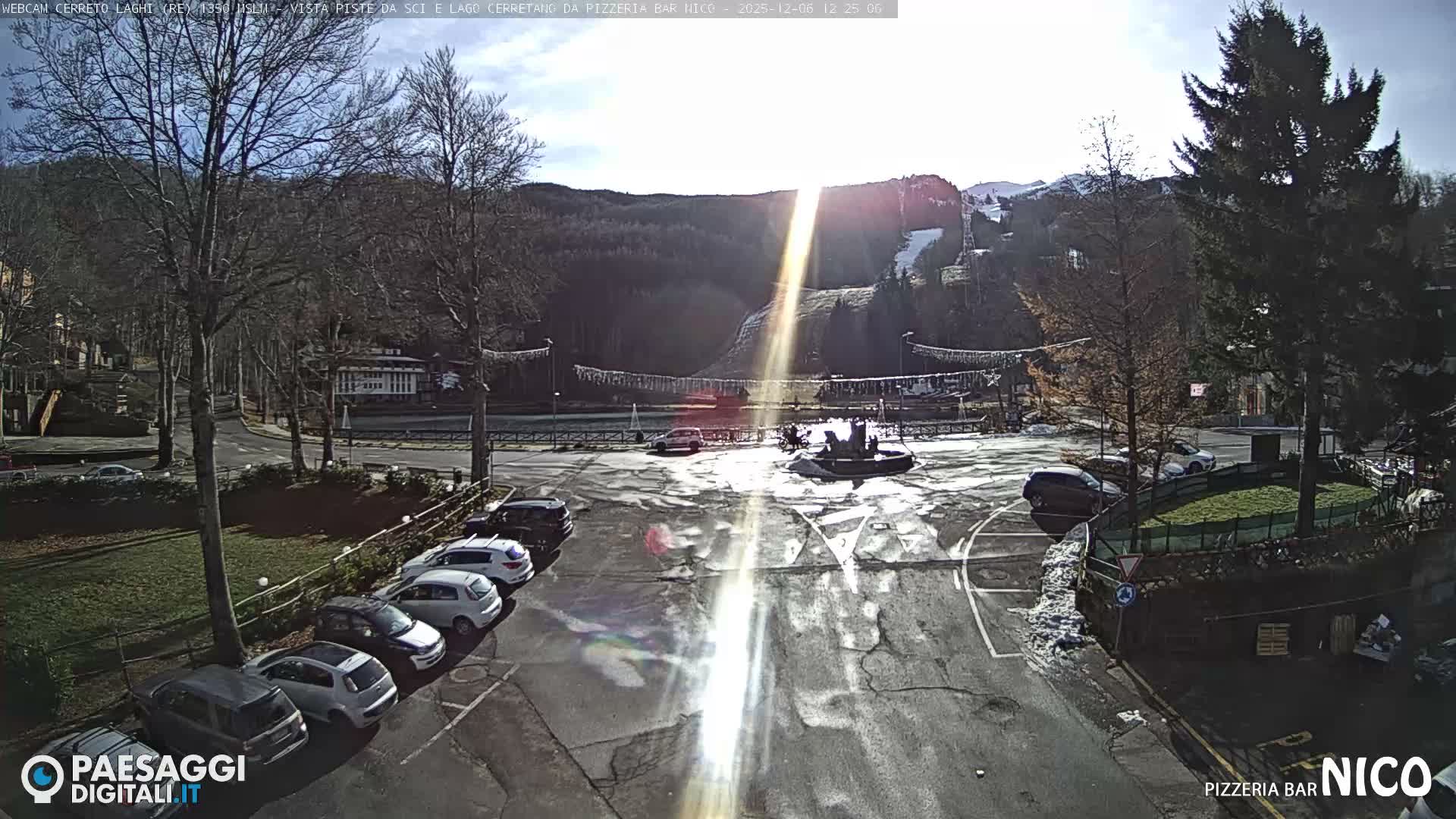 Cerreto Laghi Lake Ski Slopes & Lake's Square Live Cam  - Reggio Emilia, Emilia-Romagna, Italy