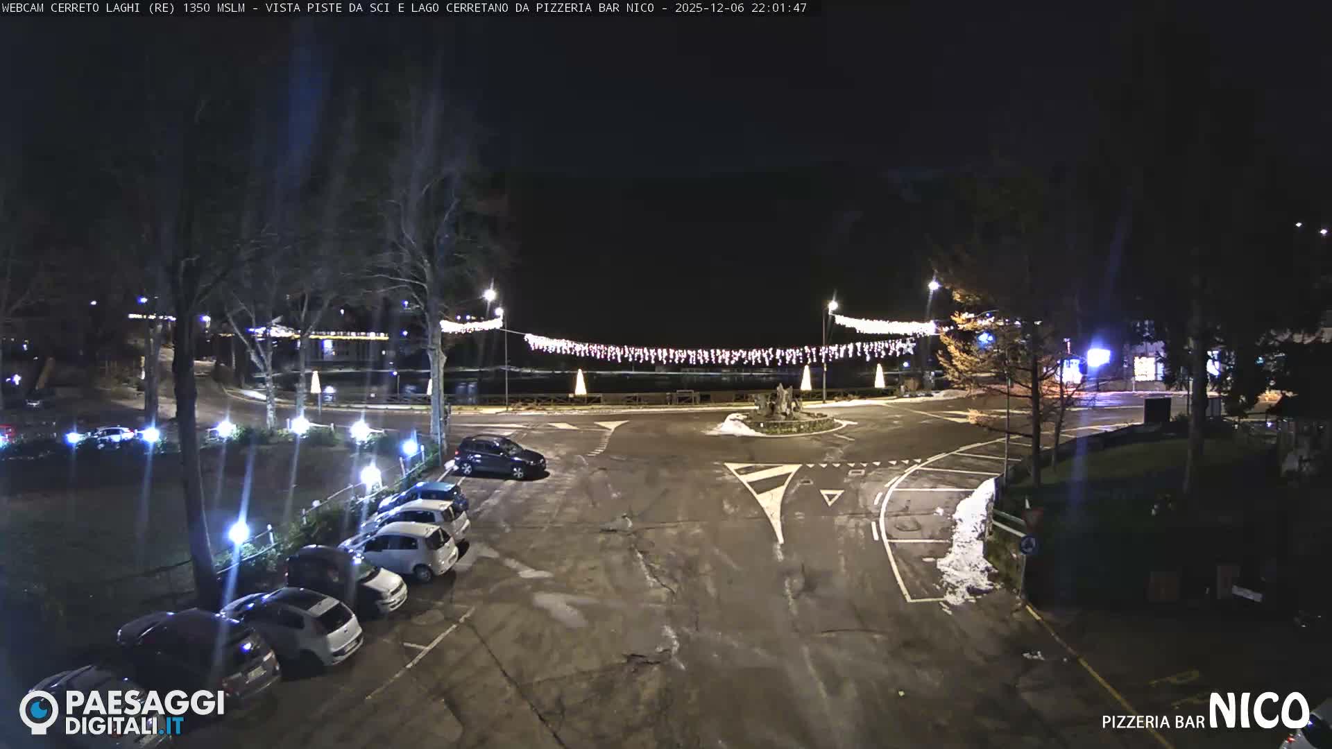 Cerreto Laghi Lake Ski Slopes & Lake's Square Live Cam  - Reggio Emilia, Emilia-Romagna, Italy