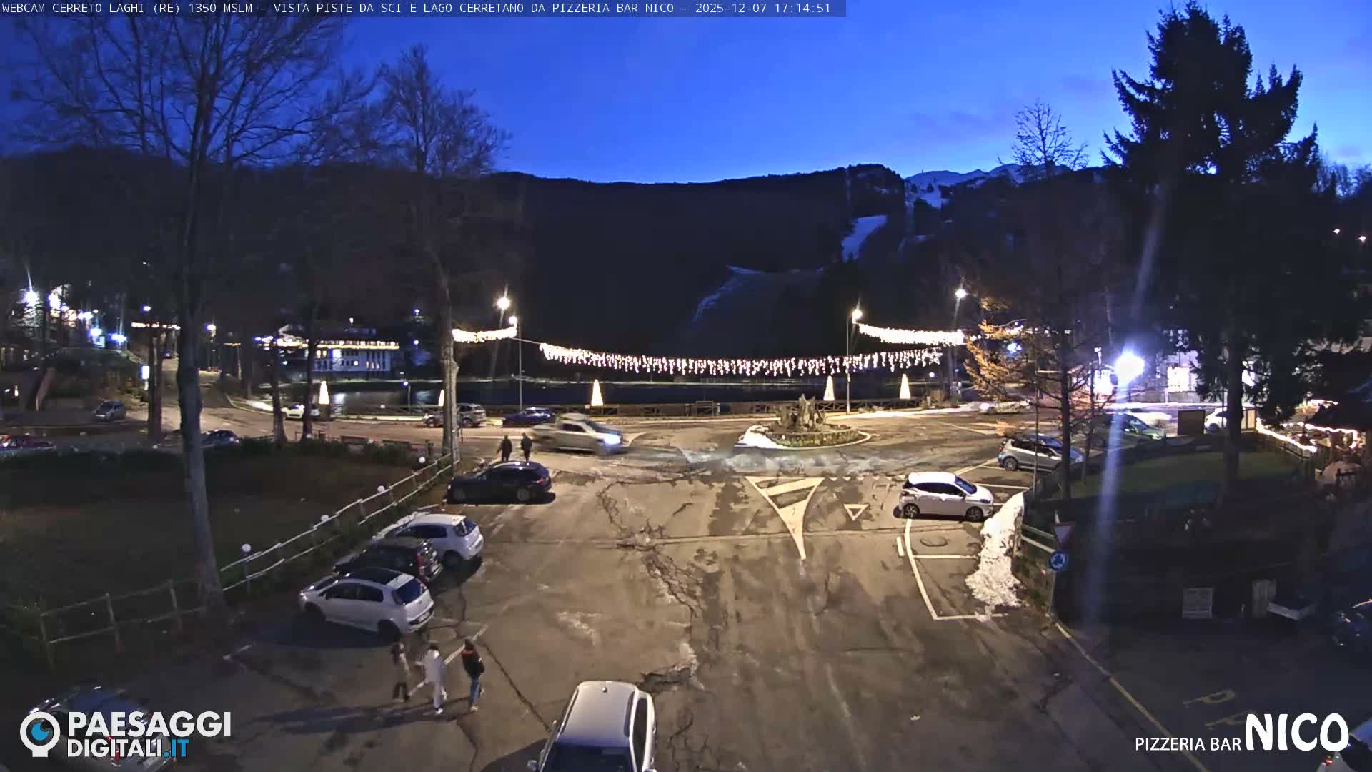 Cerreto Laghi Lake Ski Slopes & Lake's Square Live Cam  - Reggio Emilia, Emilia-Romagna, Italy