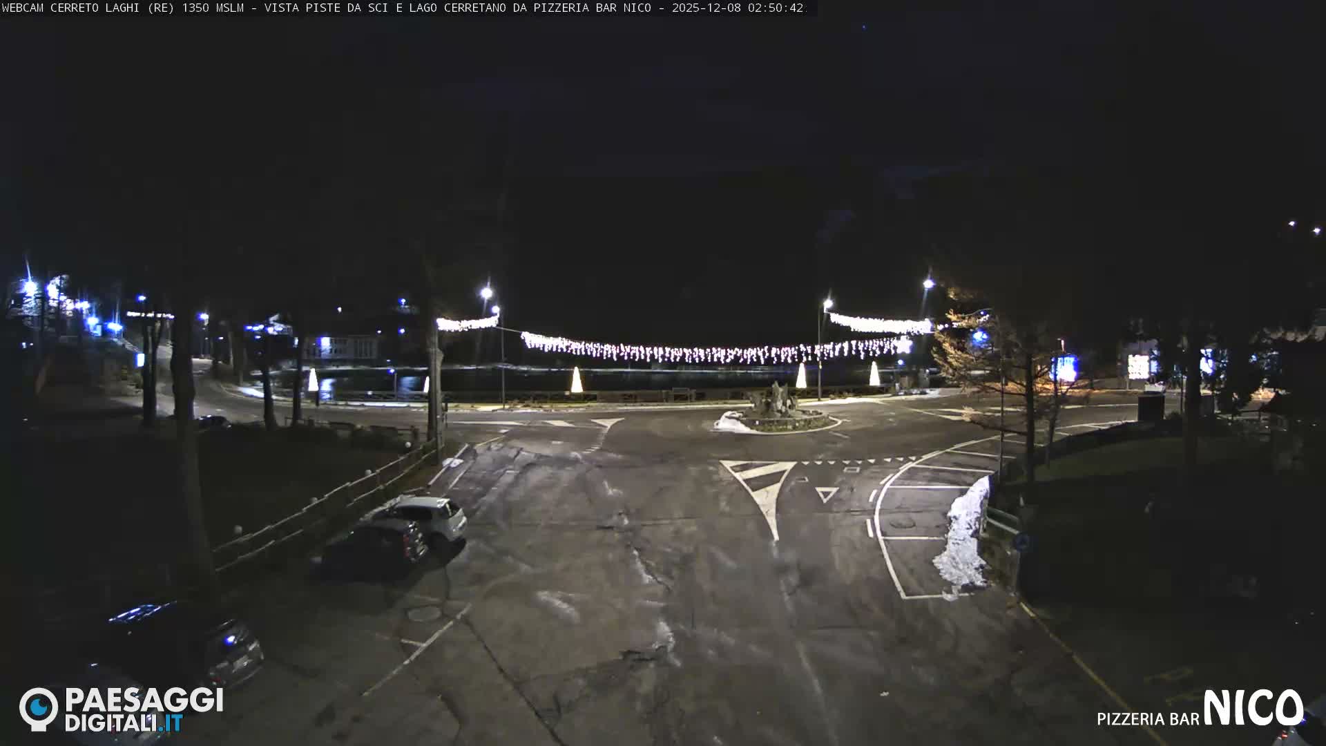 Cerreto Laghi Lake Ski Slopes & Lake's Square Live Cam  - Reggio Emilia, Emilia-Romagna, Italy