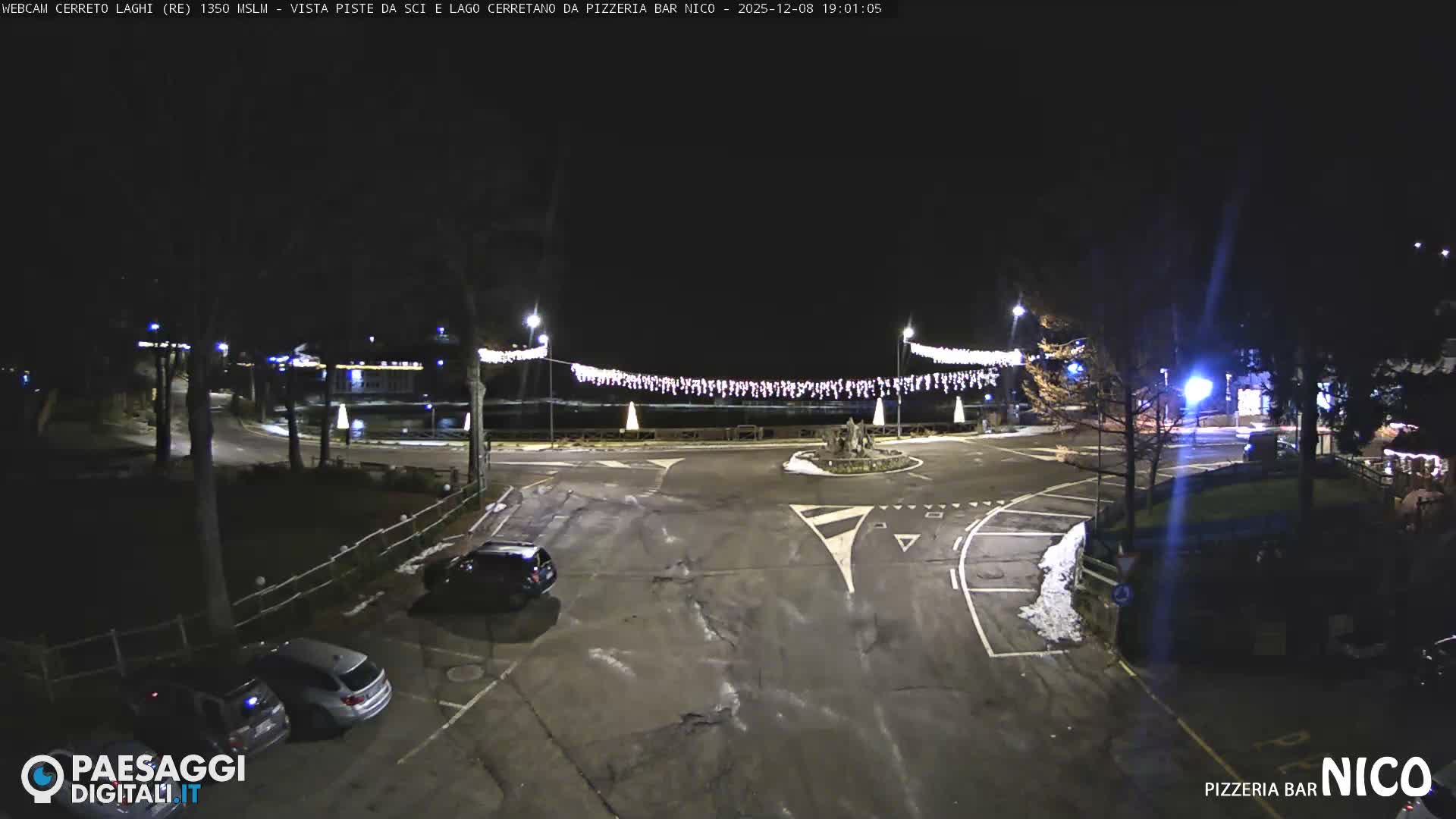 Cerreto Laghi Lake Ski Slopes & Lake's Square Live Cam  - Reggio Emilia, Emilia-Romagna, Italy