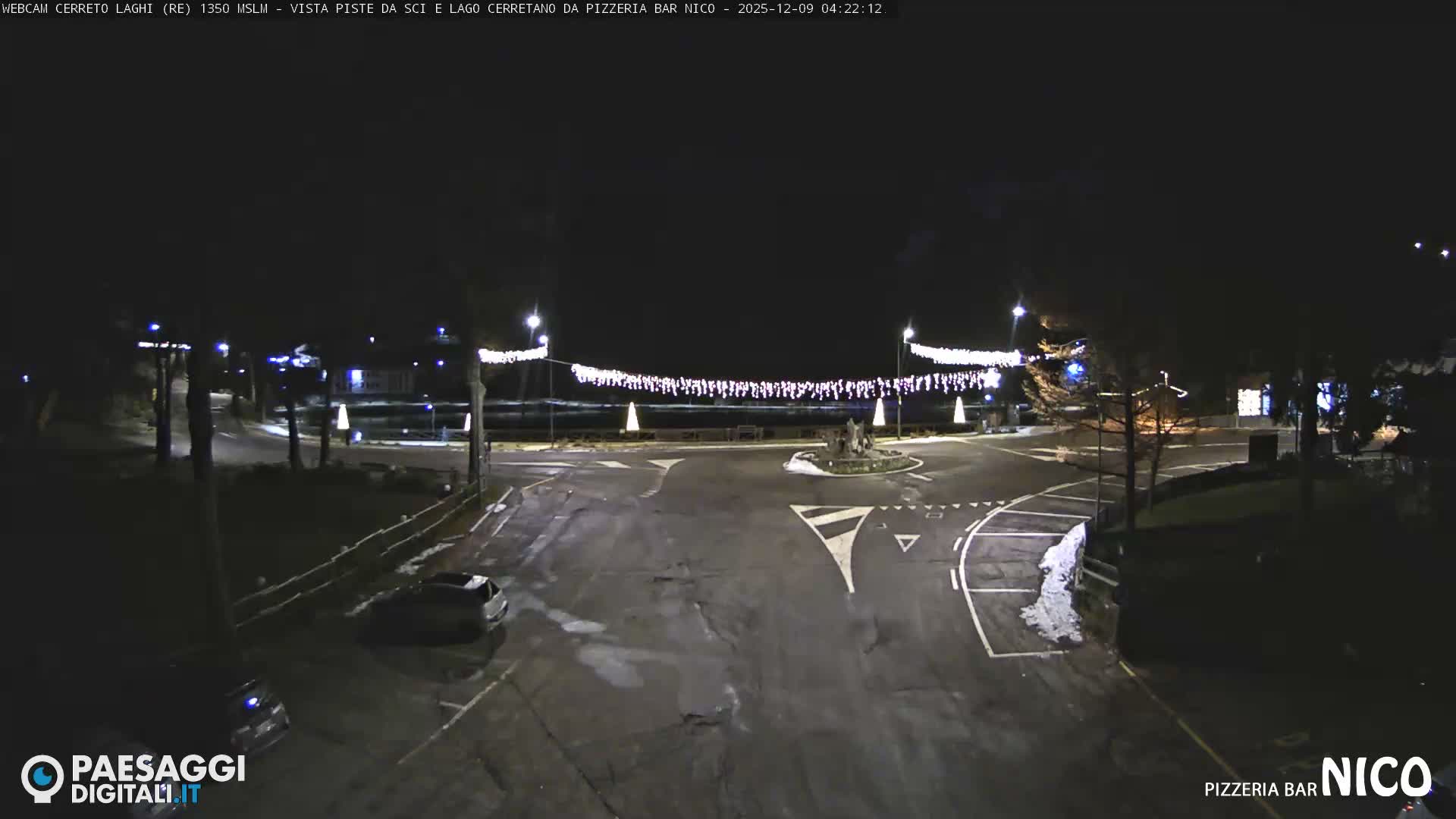 Cerreto Laghi Lake Ski Slopes & Lake's Square Live Cam  - Reggio Emilia, Emilia-Romagna, Italy