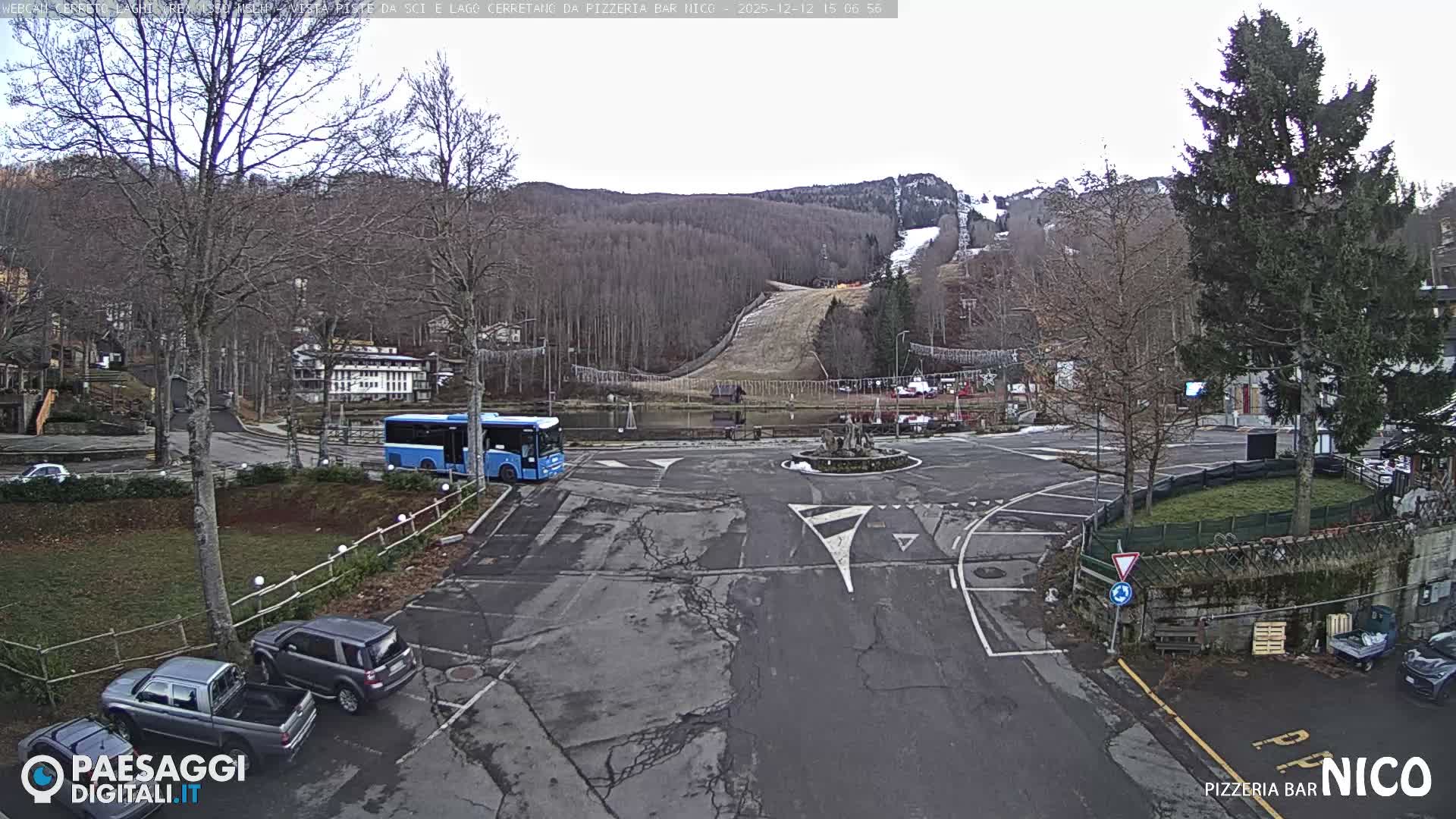 Cerreto Laghi Lake Ski Slopes & Lake's Square Live Cam  - Reggio Emilia, Emilia-Romagna, Italy