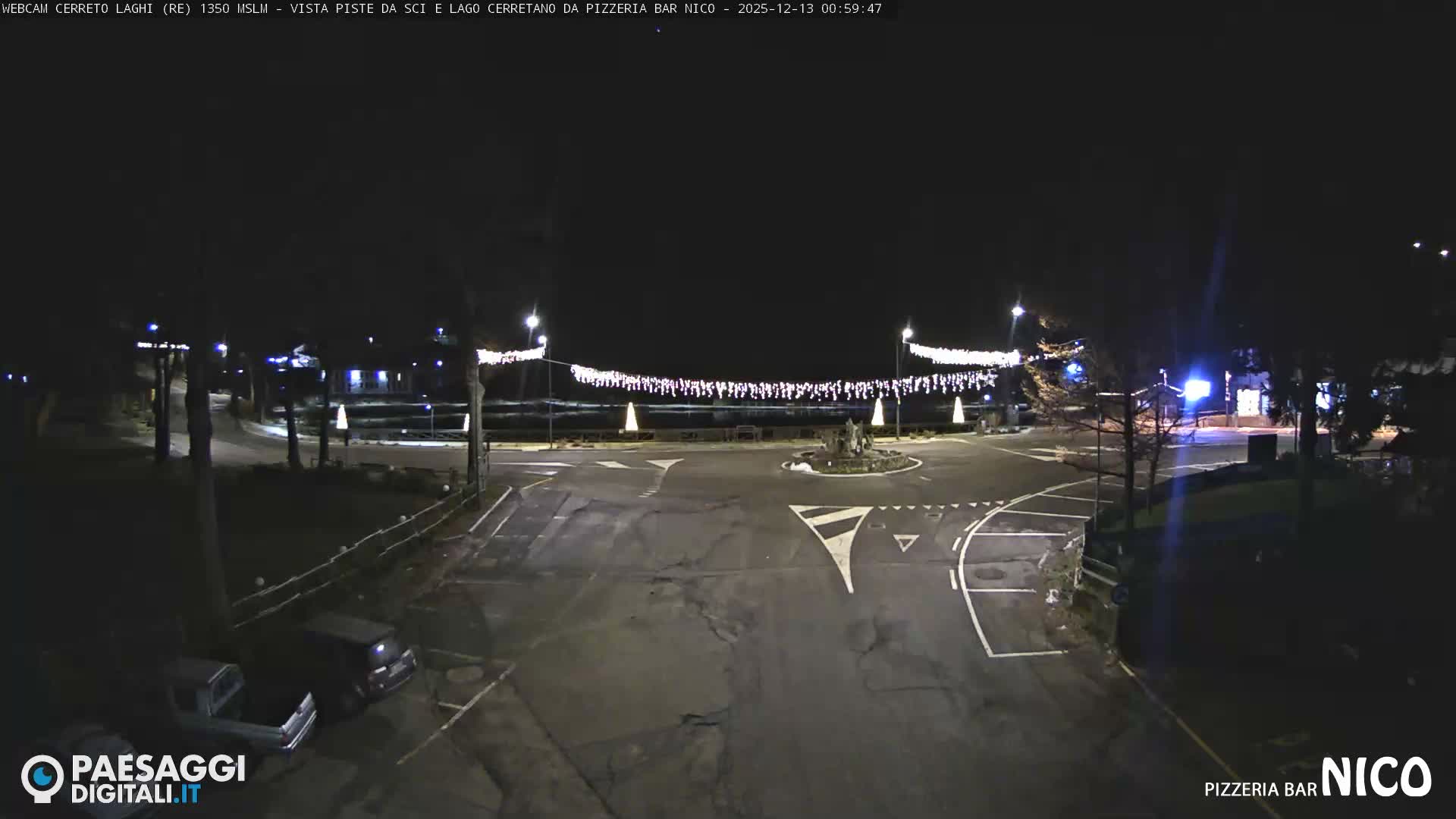 Cerreto Laghi Lake Ski Slopes & Lake's Square Live Cam  - Reggio Emilia, Emilia-Romagna, Italy