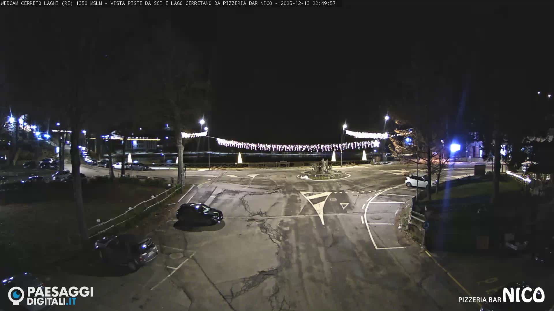 Cerreto Laghi Lake Ski Slopes & Lake's Square Live Cam  - Reggio Emilia, Emilia-Romagna, Italy