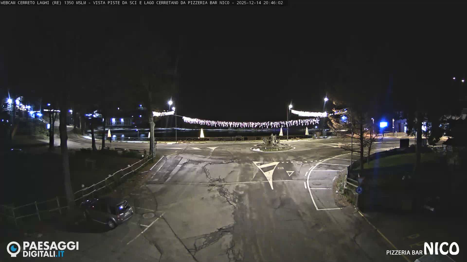 Cerreto Laghi Lake Ski Slopes & Lake's Square Live Cam  - Reggio Emilia, Emilia-Romagna, Italy