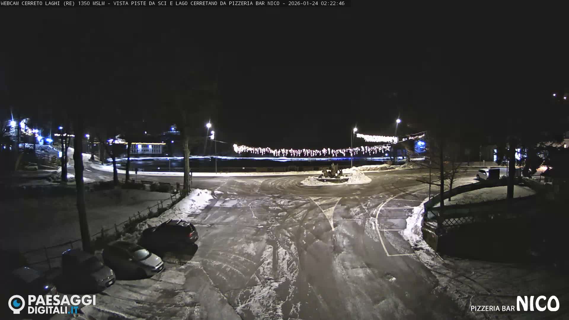Cerreto Laghi Lake Ski Slopes & Lake's Square Live Cam  - Reggio Emilia, Emilia-Romagna, Italy
