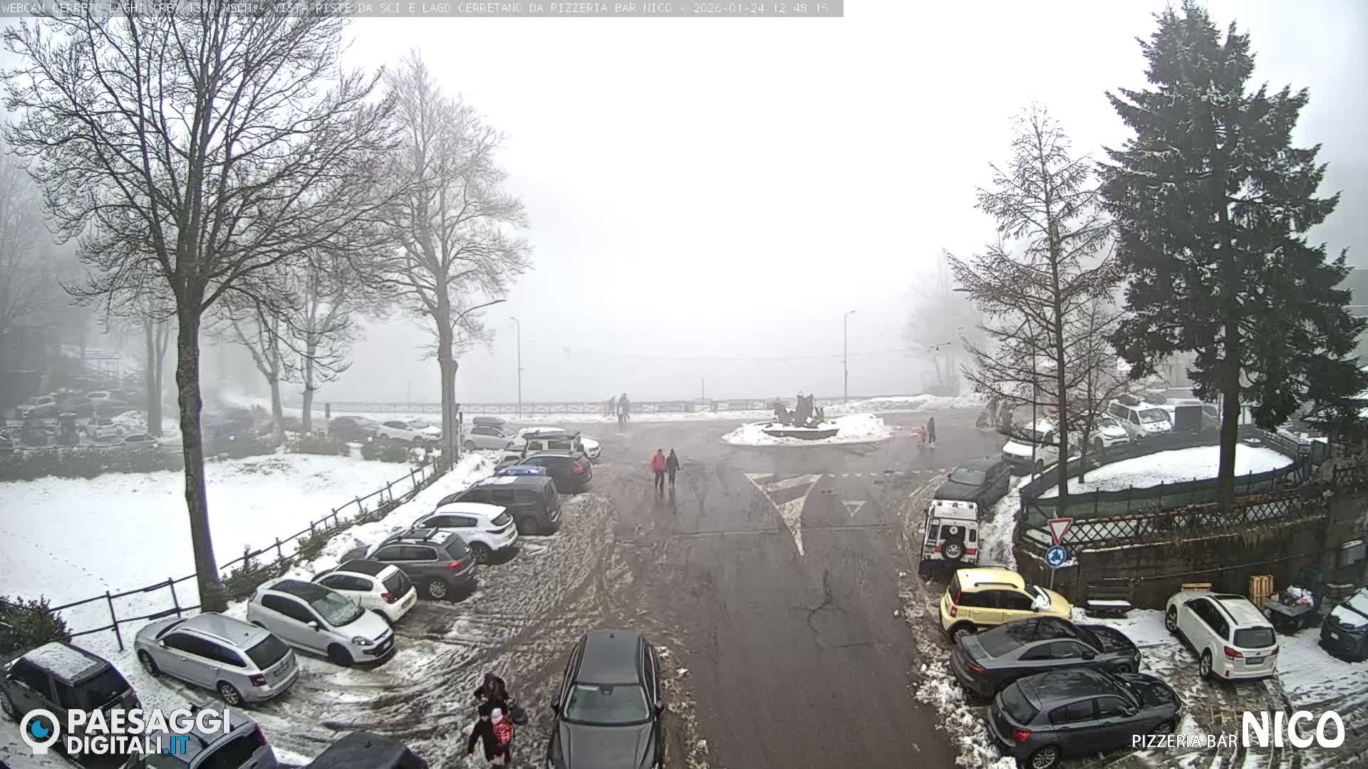 Cerreto Laghi Lake Ski Slopes & Lake's Square Live Cam  - Reggio Emilia, Emilia-Romagna, Italy