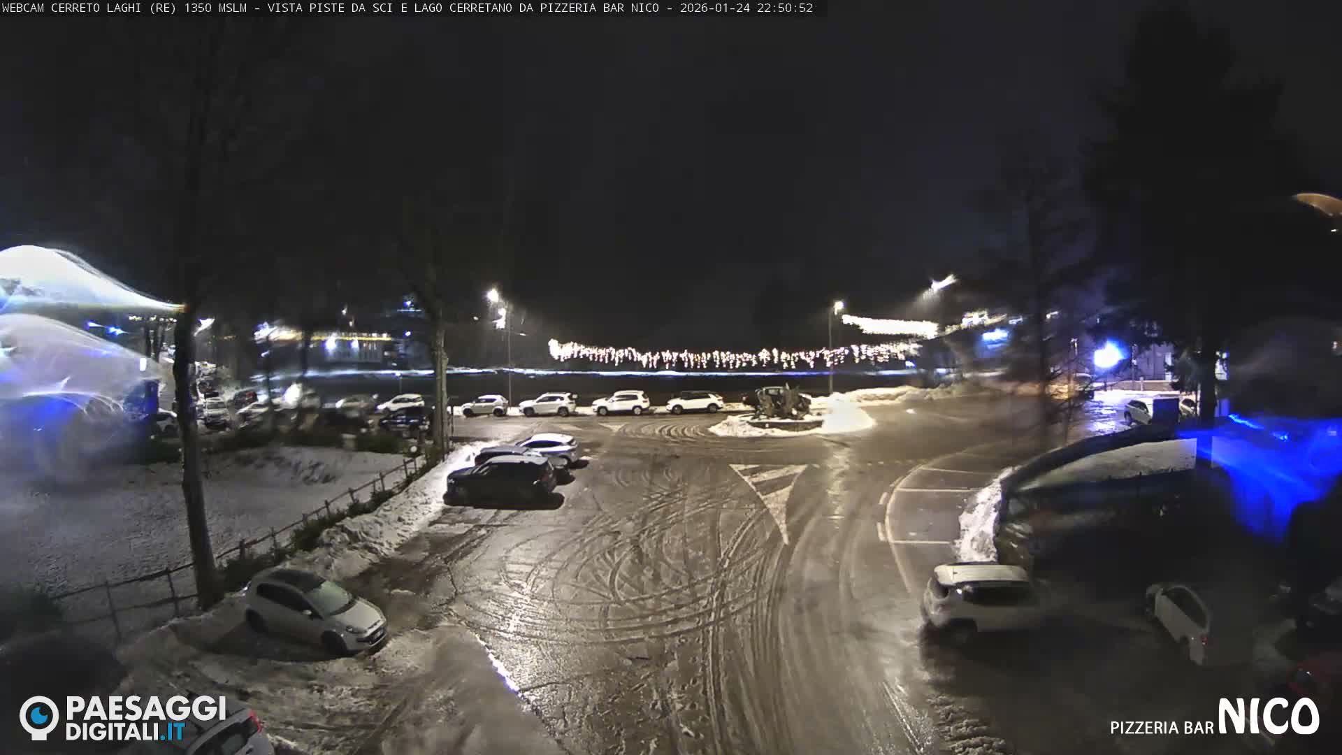 Cerreto Laghi Lake Ski Slopes & Lake's Square Live Cam  - Reggio Emilia, Emilia-Romagna, Italy