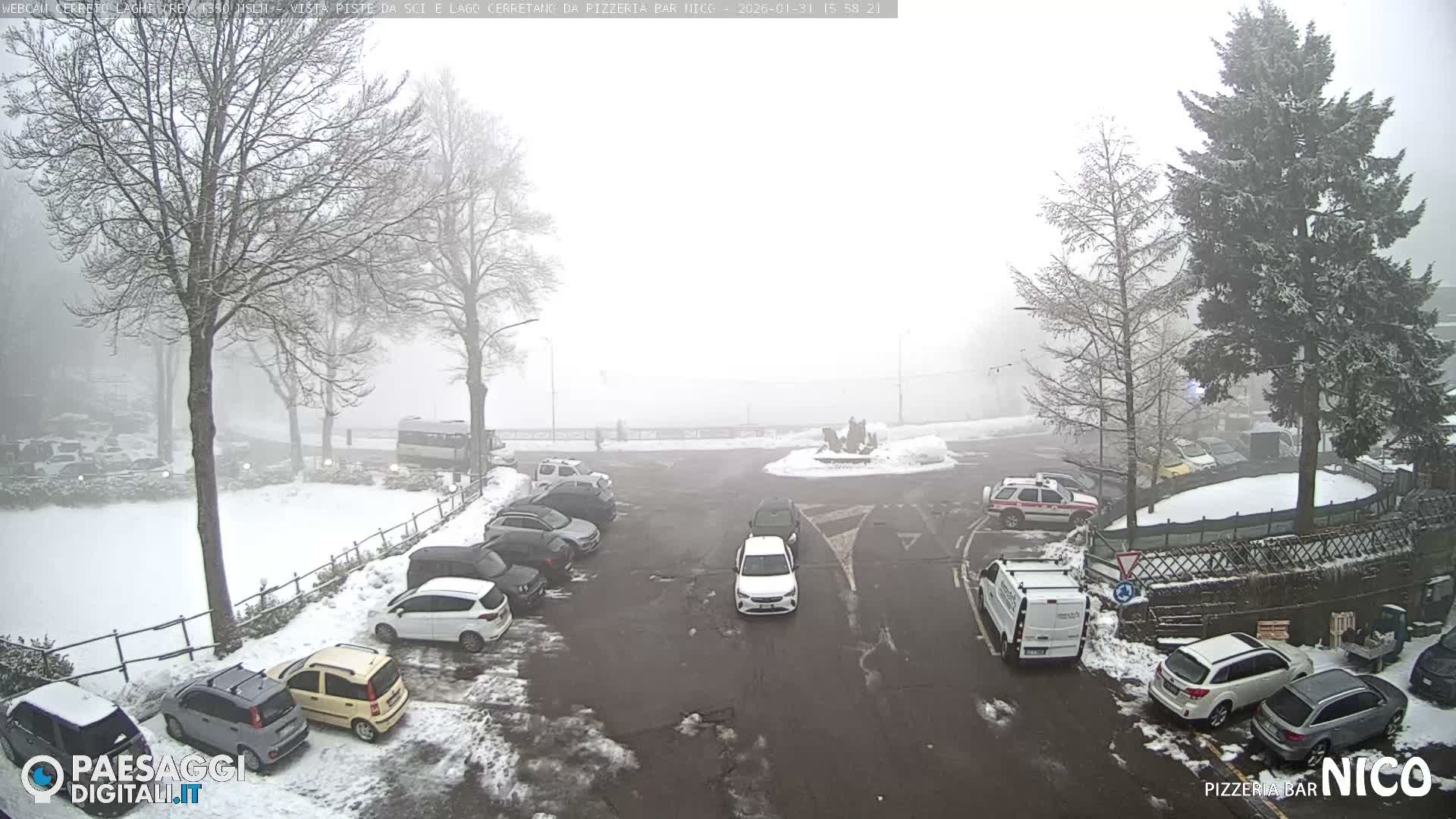 Cerreto Laghi Lake Ski Slopes & Lake's Square Live Cam  - Reggio Emilia, Emilia-Romagna, Italy
