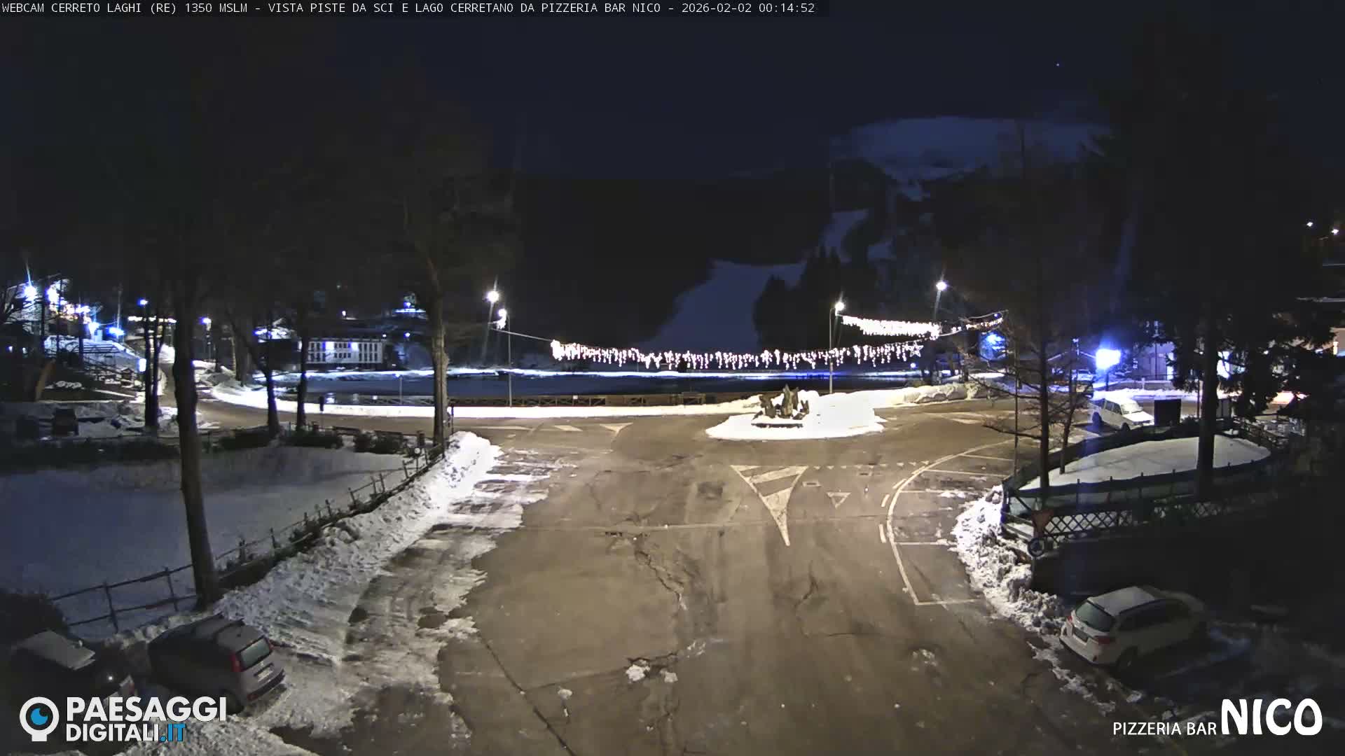Cerreto Laghi Lake Ski Slopes & Lake's Square Live Cam  - Reggio Emilia, Emilia-Romagna, Italy