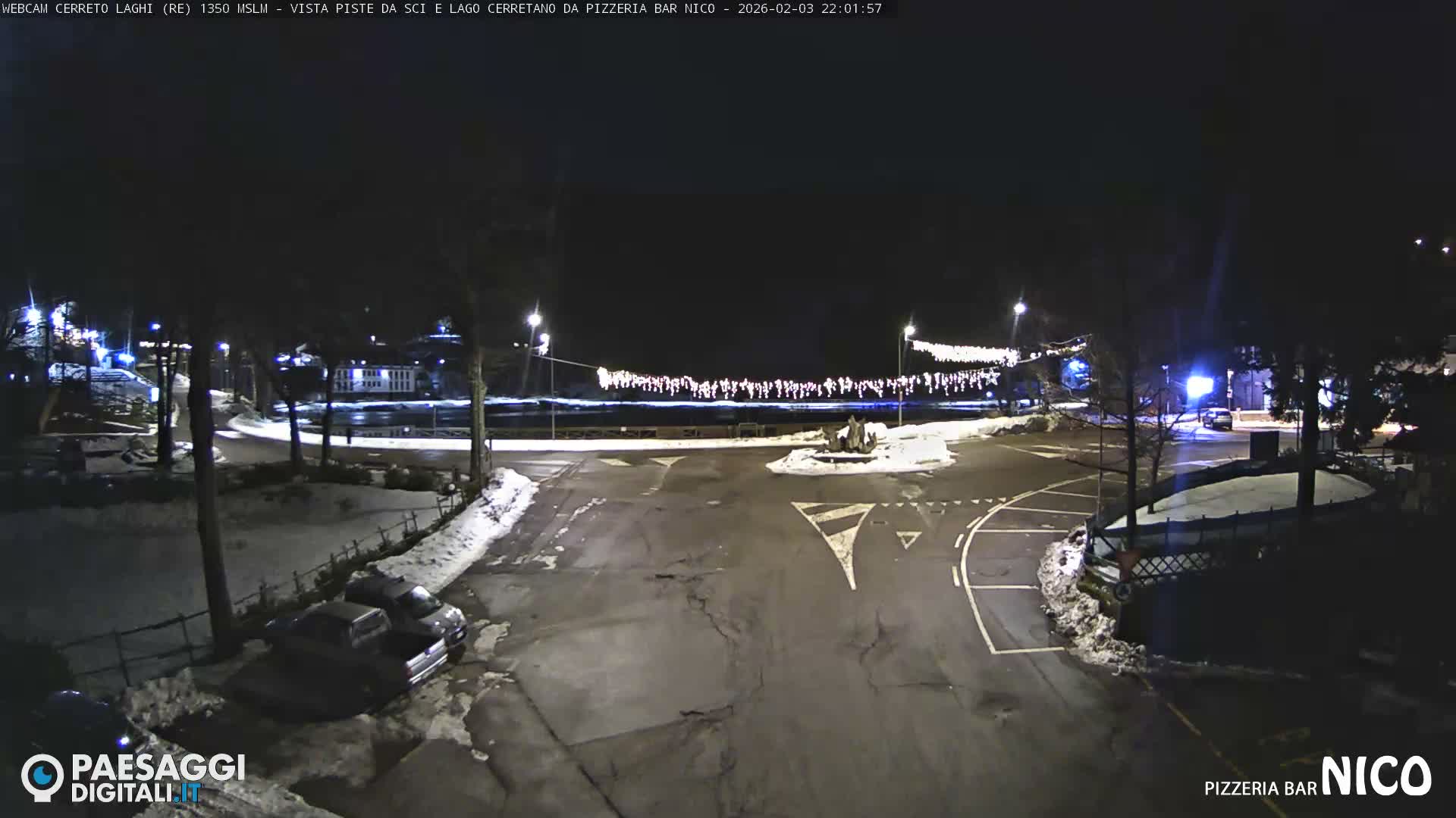 Cerreto Laghi Lake Ski Slopes & Lake's Square Live Cam  - Reggio Emilia, Emilia-Romagna, Italy