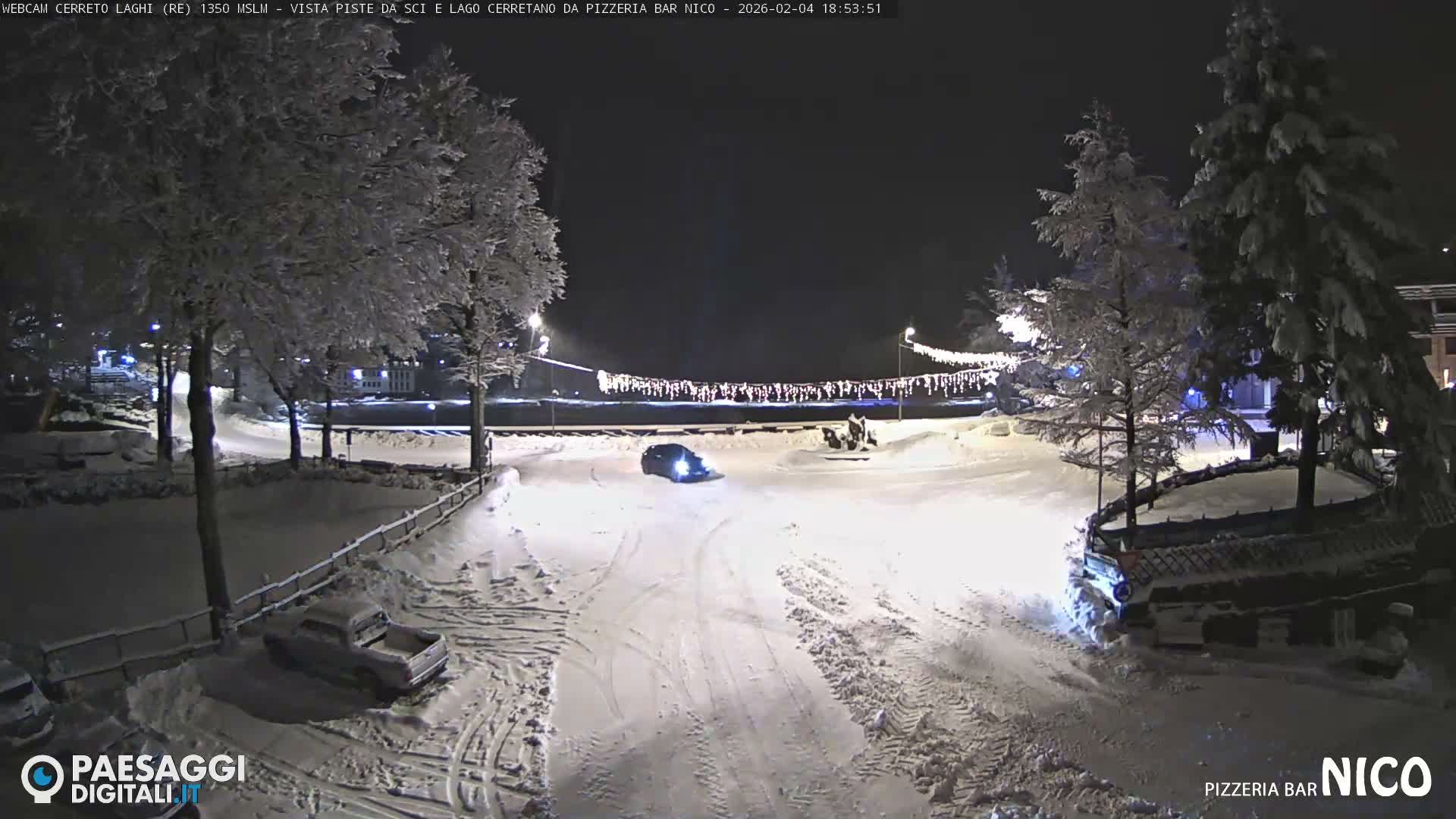 Cerreto Laghi Lake Ski Slopes & Lake's Square Live Cam  - Reggio Emilia, Emilia-Romagna, Italy