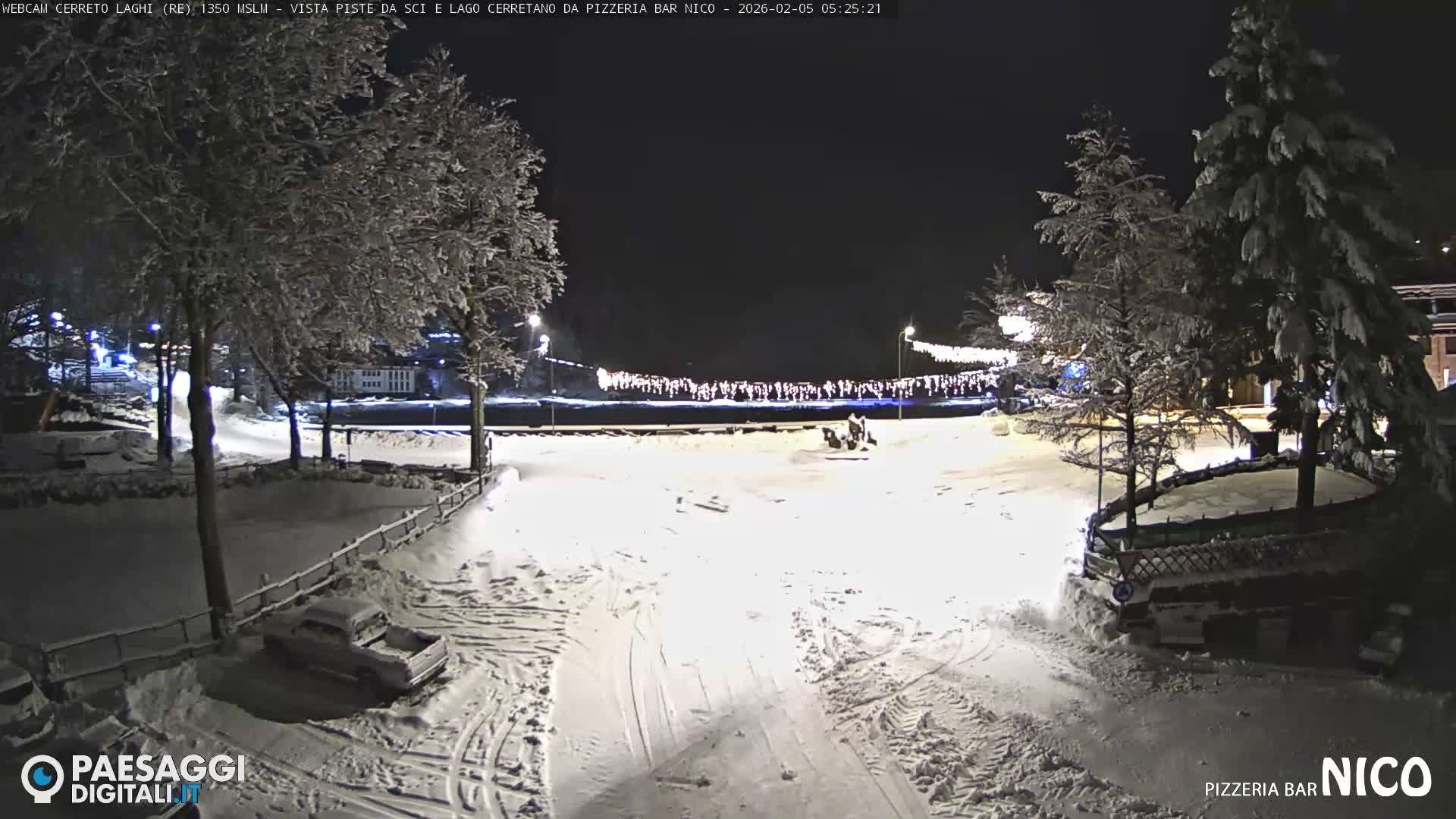 Cerreto Laghi Lake Ski Slopes & Lake's Square Live Cam  - Reggio Emilia, Emilia-Romagna, Italy
