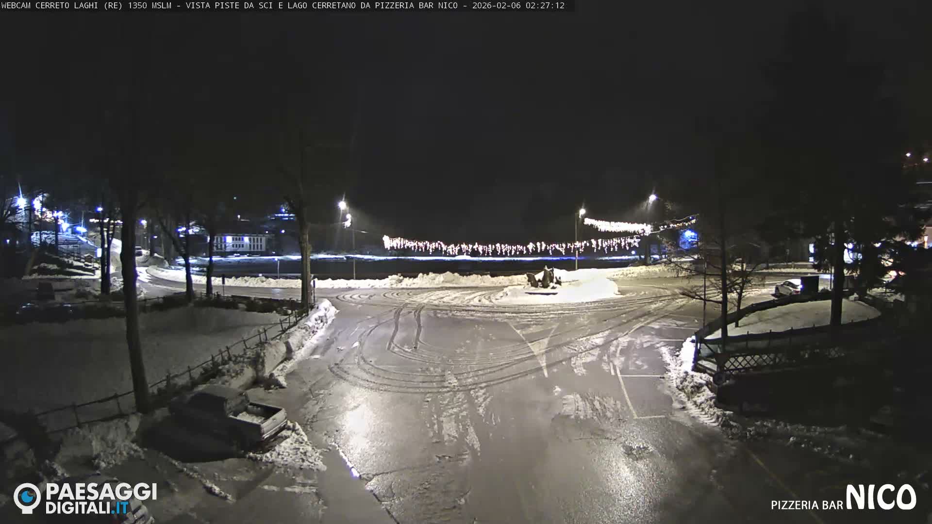 Cerreto Laghi Lake Ski Slopes & Lake's Square Live Cam  - Reggio Emilia, Emilia-Romagna, Italy