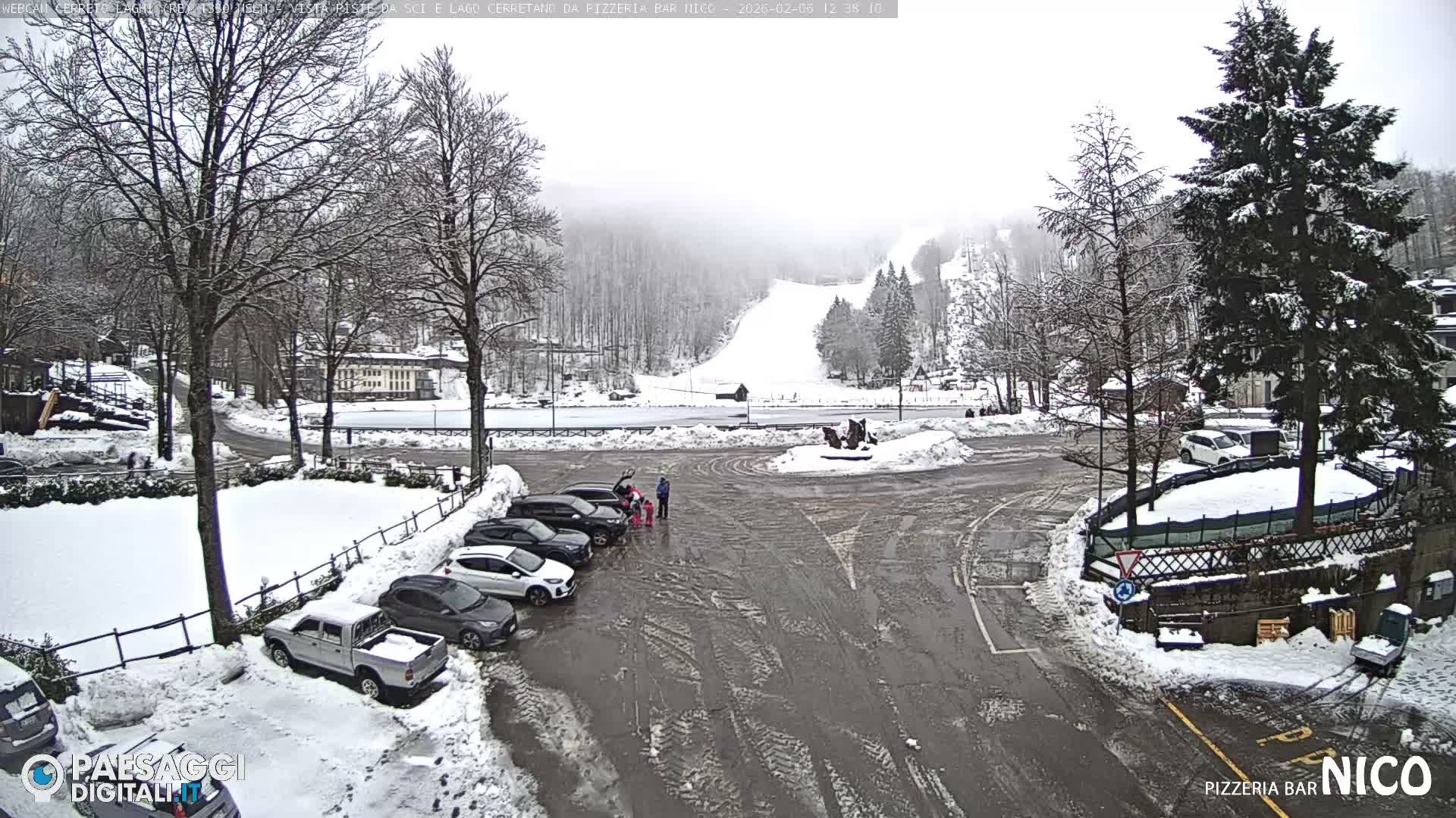 Cerreto Laghi Lake Ski Slopes & Lake's Square Live Cam  - Reggio Emilia, Emilia-Romagna, Italy