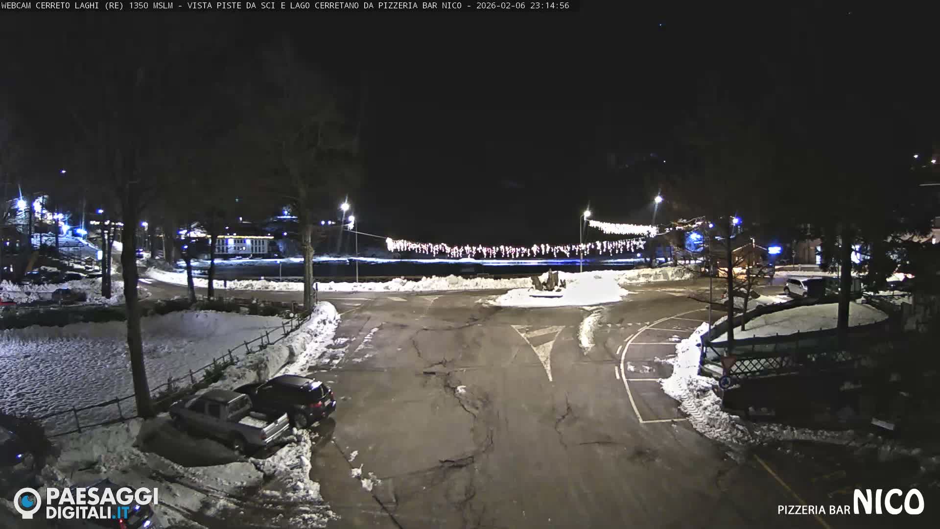 Cerreto Laghi Lake Ski Slopes & Lake's Square Live Cam  - Reggio Emilia, Emilia-Romagna, Italy