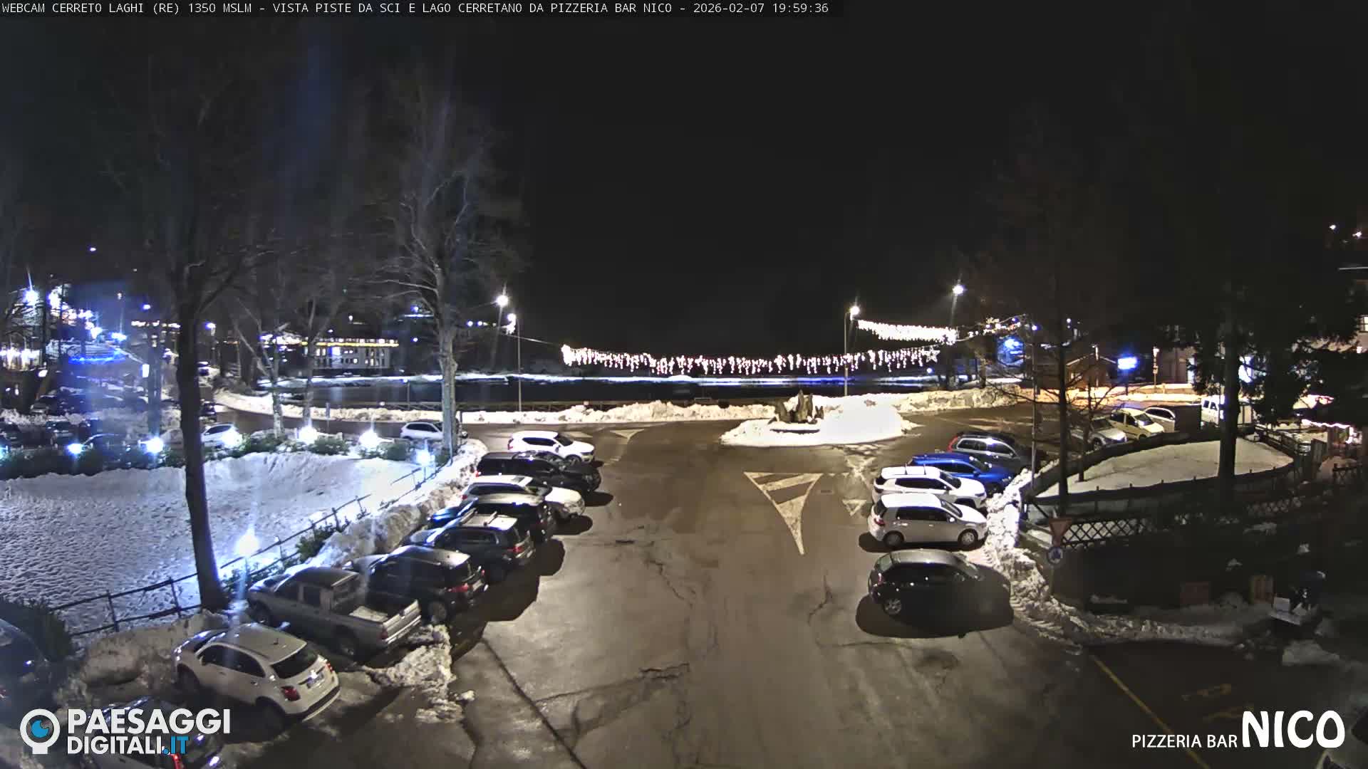 Cerreto Laghi Lake Ski Slopes & Lake's Square Live Cam  - Reggio Emilia, Emilia-Romagna, Italy