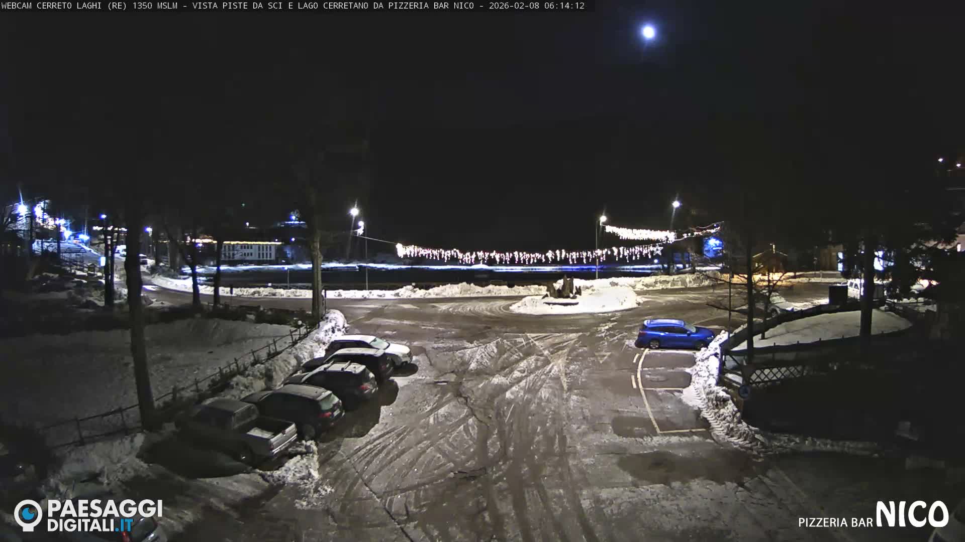 Cerreto Laghi Lake Ski Slopes & Lake's Square Live Cam  - Reggio Emilia, Emilia-Romagna, Italy