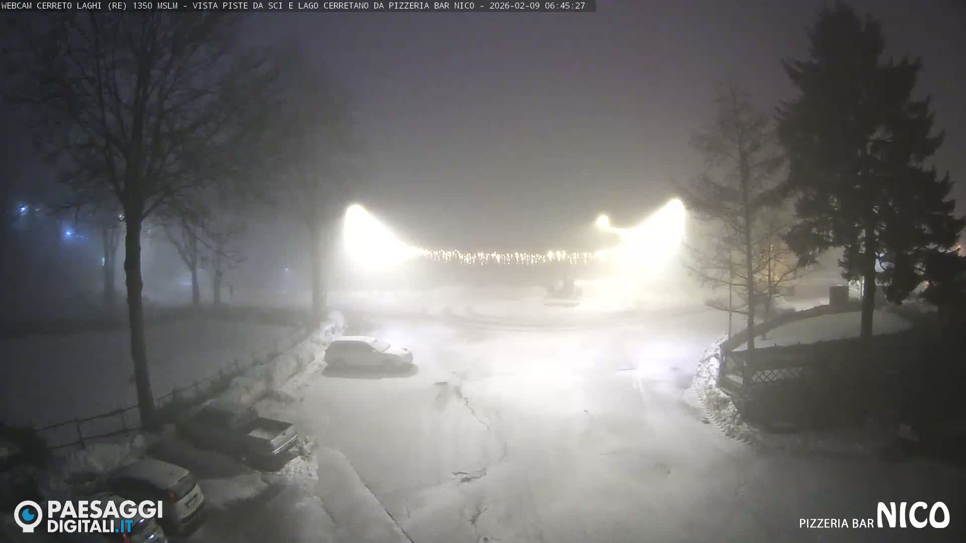 Cerreto Laghi Lake Ski Slopes & Lake's Square Live Cam  - Reggio Emilia, Emilia-Romagna, Italy