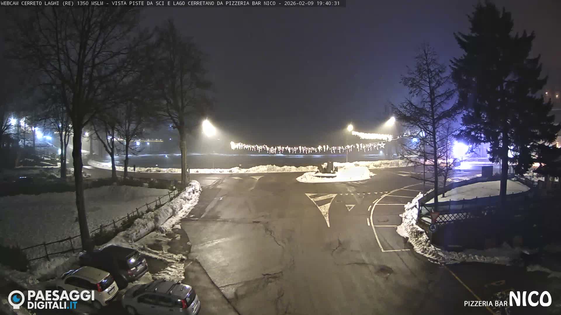 Cerreto Laghi Lake Ski Slopes & Lake's Square Live Cam  - Reggio Emilia, Emilia-Romagna, Italy
