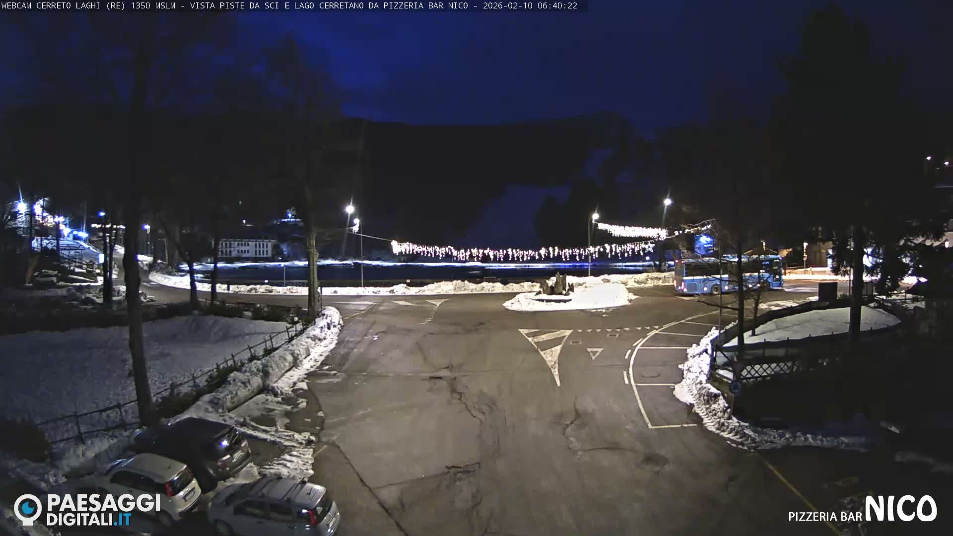 Cerreto Laghi Lake Ski Slopes & Lake's Square Live Cam  - Reggio Emilia, Emilia-Romagna, Italy