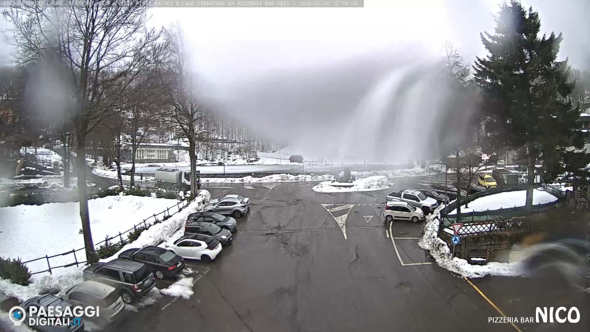 Cerreto Laghi Lake Ski Slopes & Lake's Square Live Cam  - Reggio Emilia, Emilia-Romagna, Italy