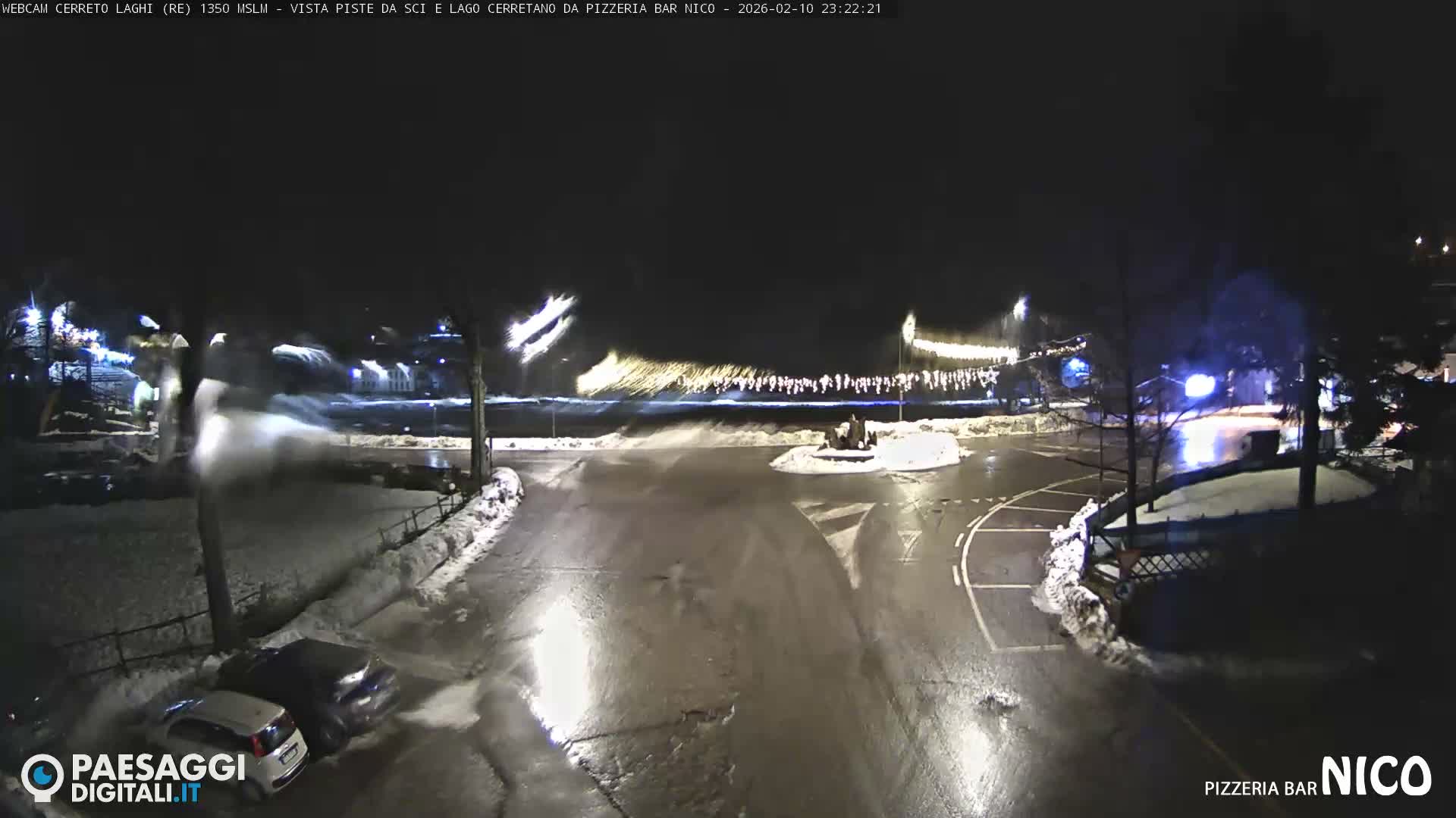 Cerreto Laghi Lake Ski Slopes & Lake's Square Live Cam  - Reggio Emilia, Emilia-Romagna, Italy