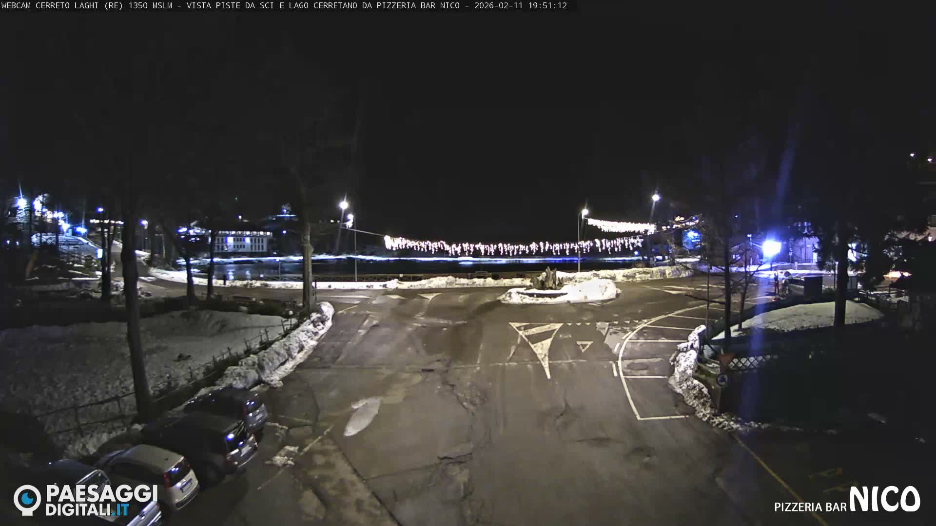 Cerreto Laghi Lake Ski Slopes & Lake's Square Live Cam  - Reggio Emilia, Emilia-Romagna, Italy