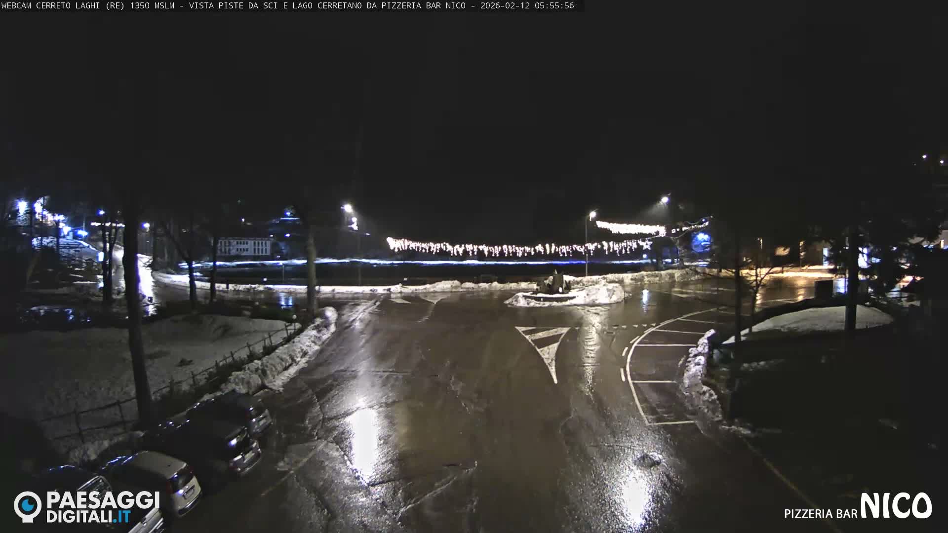 Cerreto Laghi Lake Ski Slopes & Lake's Square Live Cam  - Reggio Emilia, Emilia-Romagna, Italy