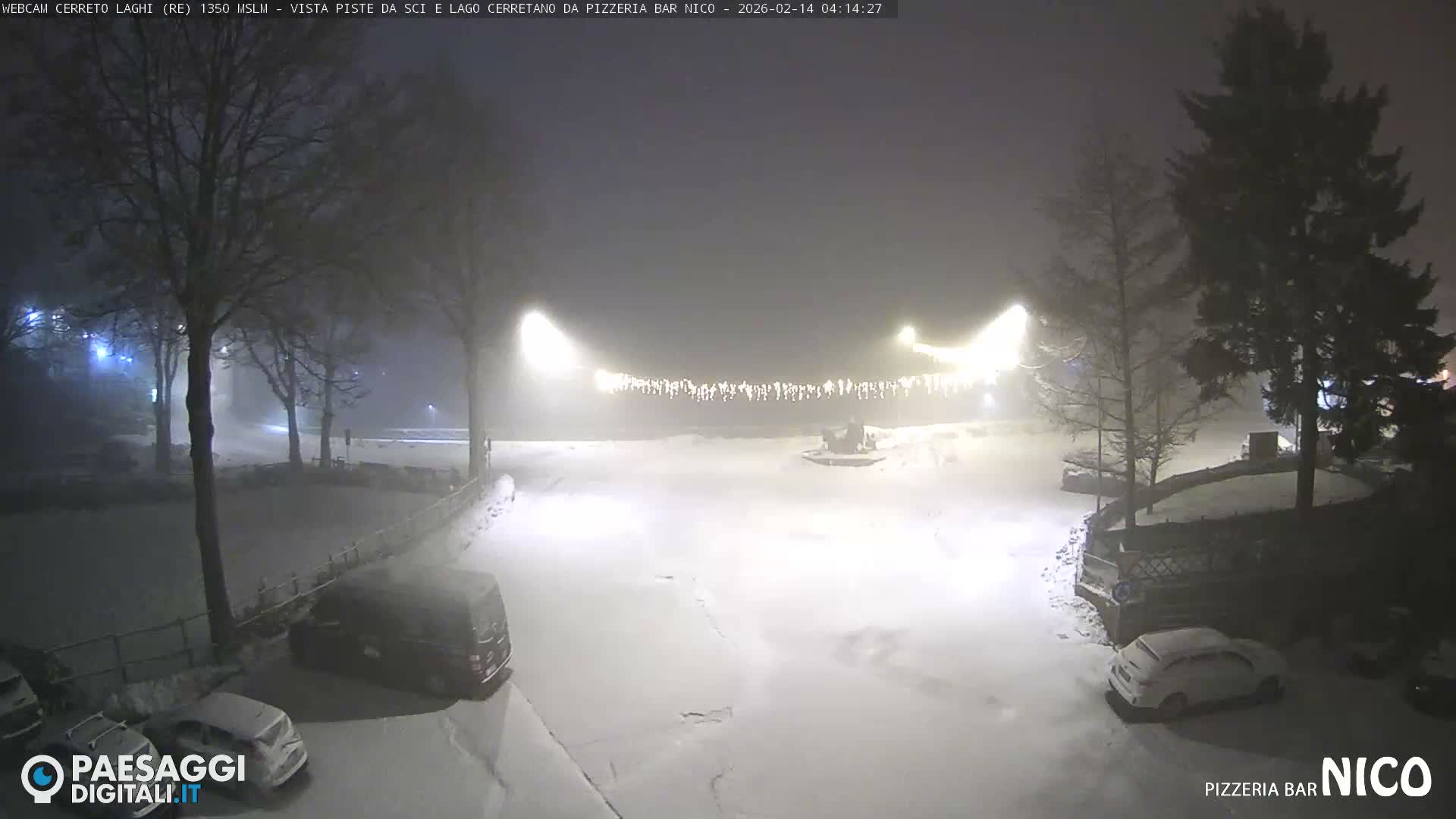 Cerreto Laghi Lake Ski Slopes & Lake's Square Live Cam  - Reggio Emilia, Emilia-Romagna, Italy