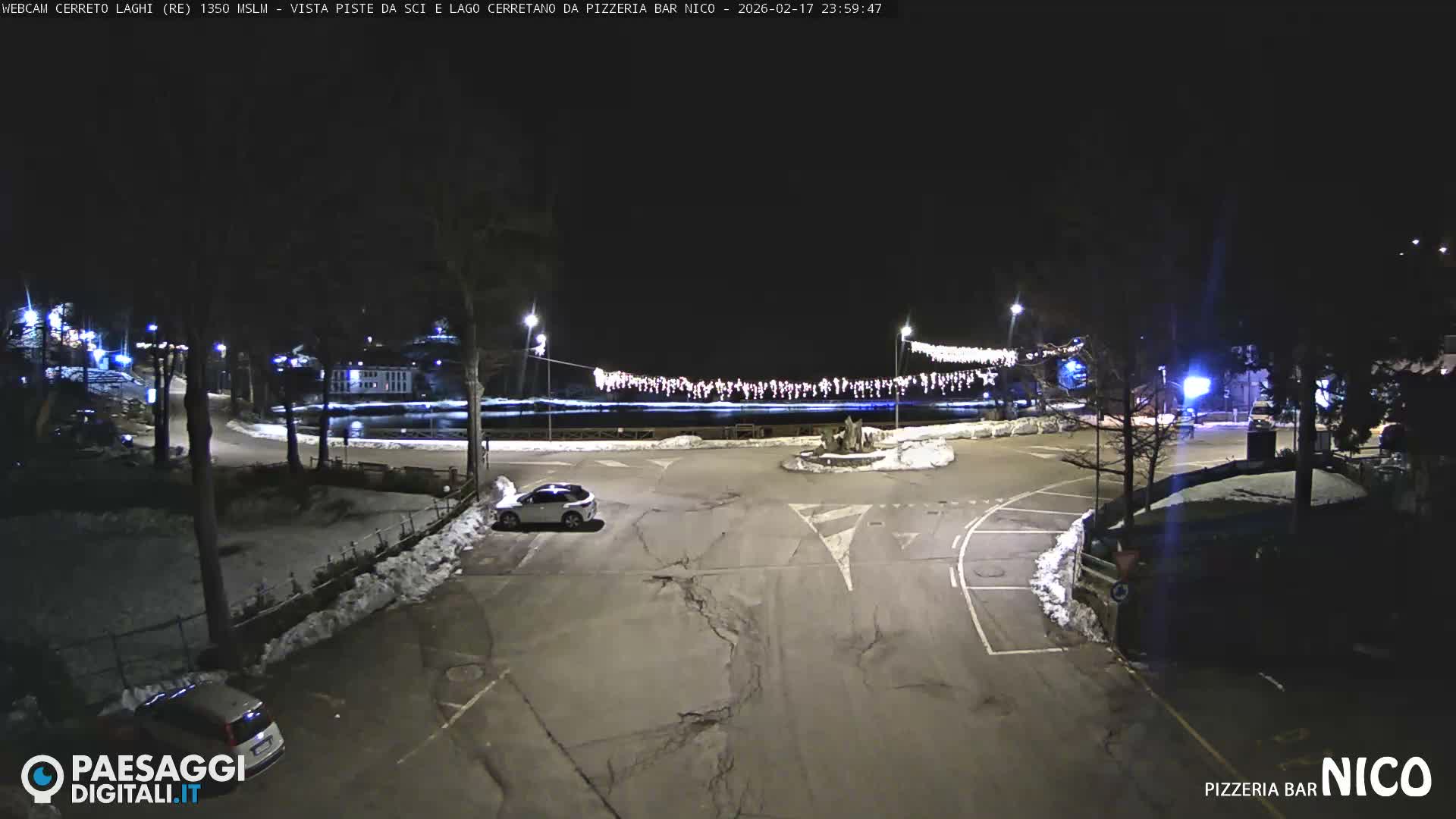 Cerreto Laghi Lake Ski Slopes & Lake's Square Live Cam  - Reggio Emilia, Emilia-Romagna, Italy