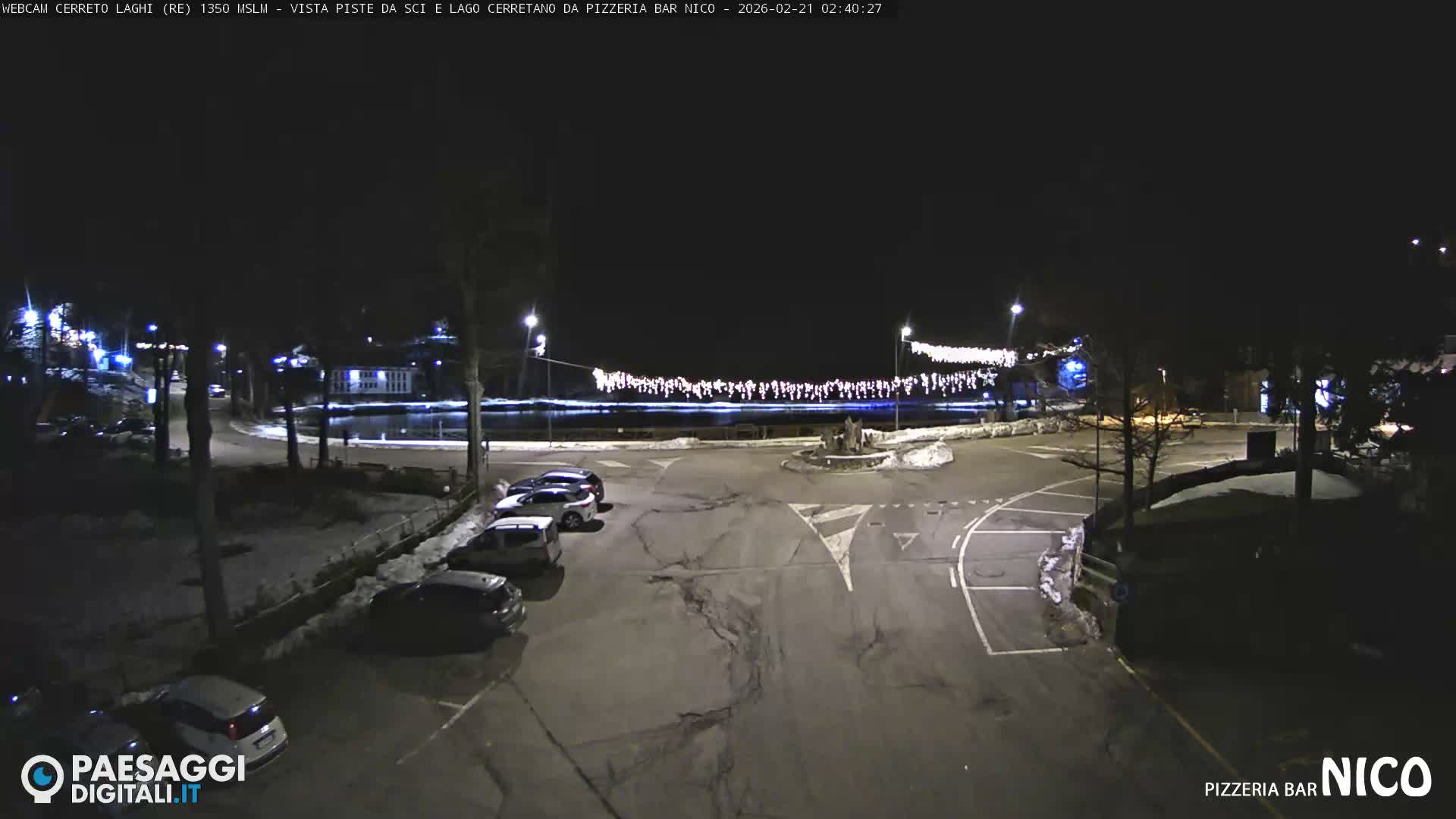 Cerreto Laghi Lake Ski Slopes & Lake's Square Live Cam  - Reggio Emilia, Emilia-Romagna, Italy