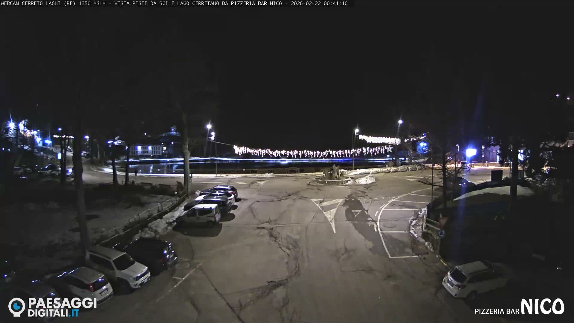 Cerreto Laghi Lake Ski Slopes & Lake's Square Live Cam  - Reggio Emilia, Emilia-Romagna, Italy