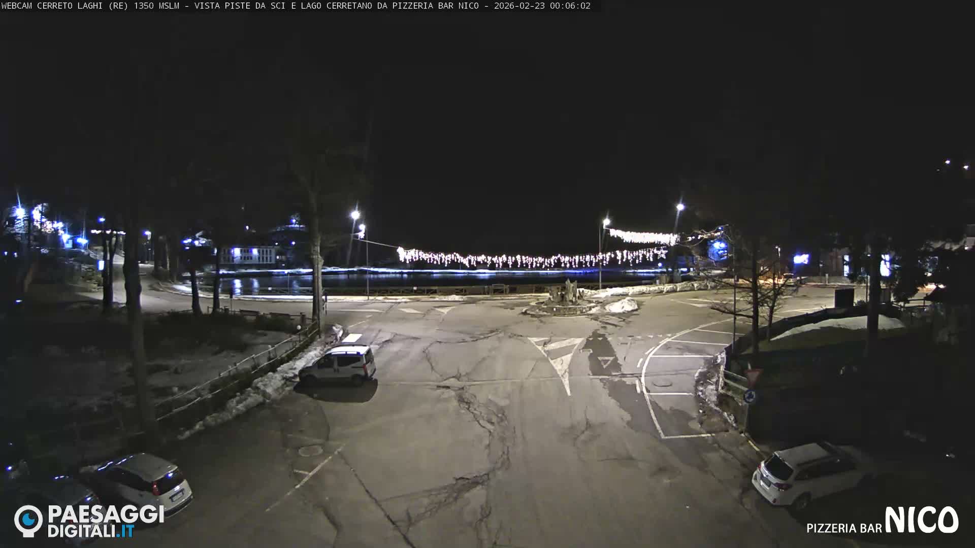 Cerreto Laghi Lake Ski Slopes & Lake's Square Live Cam  - Reggio Emilia, Emilia-Romagna, Italy