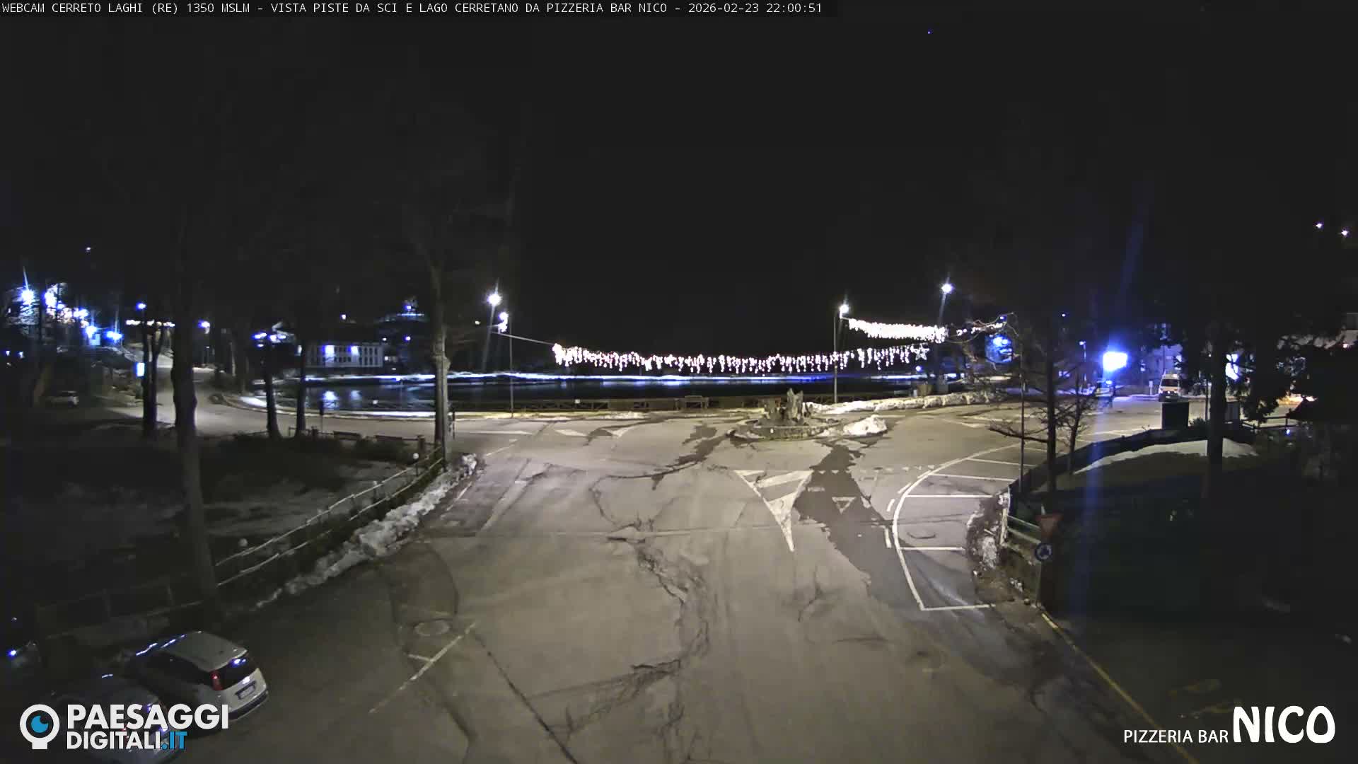 Cerreto Laghi Lake Ski Slopes & Lake's Square Live Cam  - Reggio Emilia, Emilia-Romagna, Italy