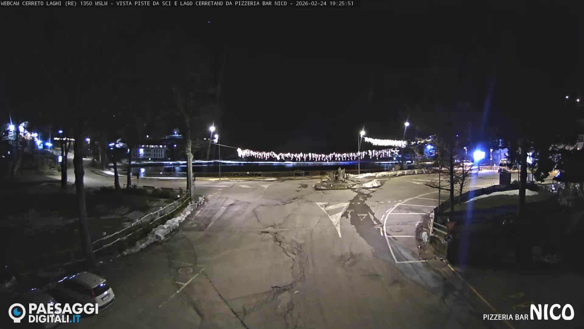 Cerreto Laghi Lake Ski Slopes & Lake's Square Live Cam  - Reggio Emilia, Emilia-Romagna, Italy
